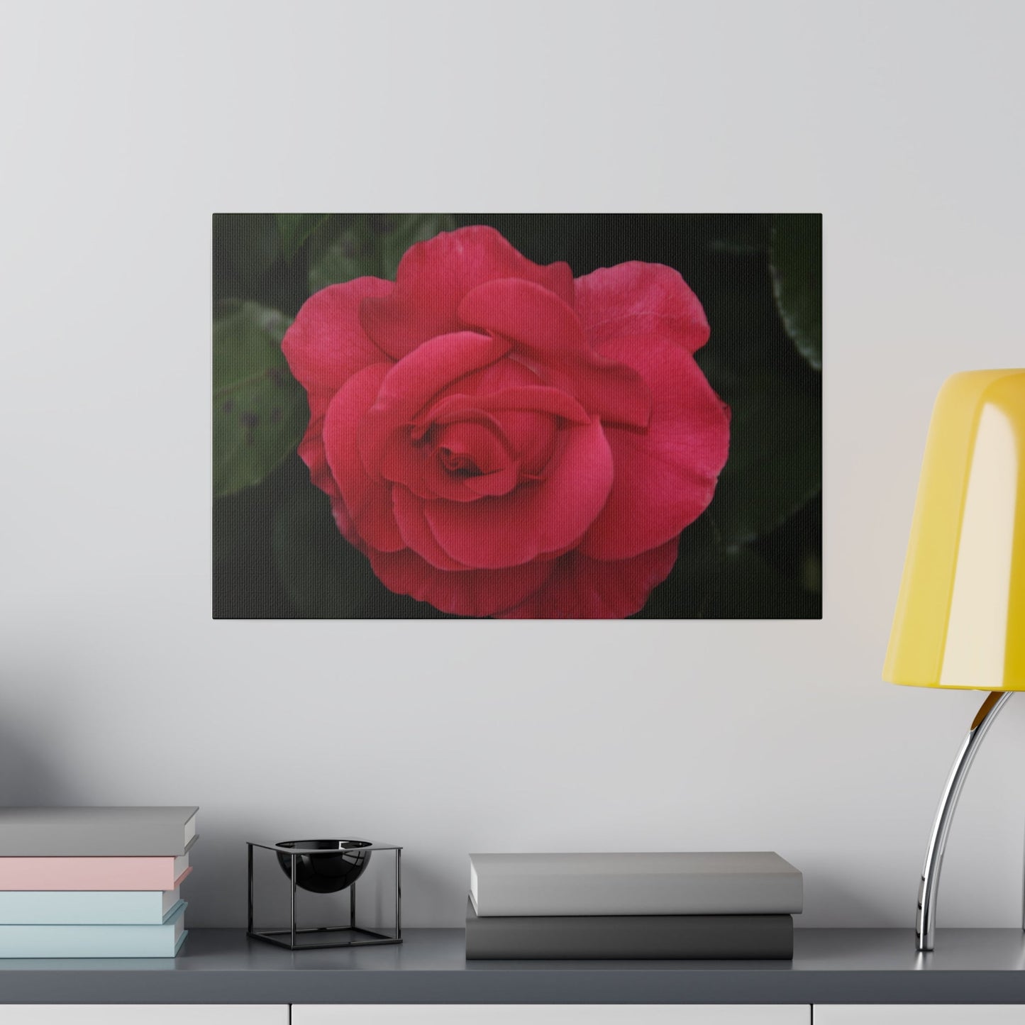 Elegant Single Red Rose Canvas - The Trio Synergize Group