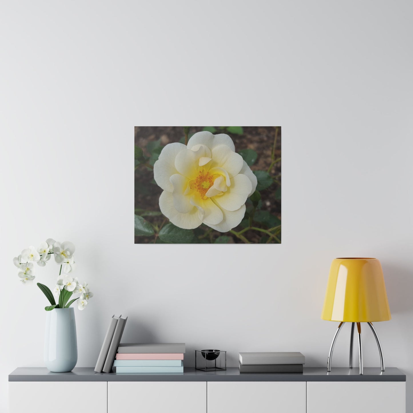 Single White Rose, Matte Canvas - The Trio Synergize Group
