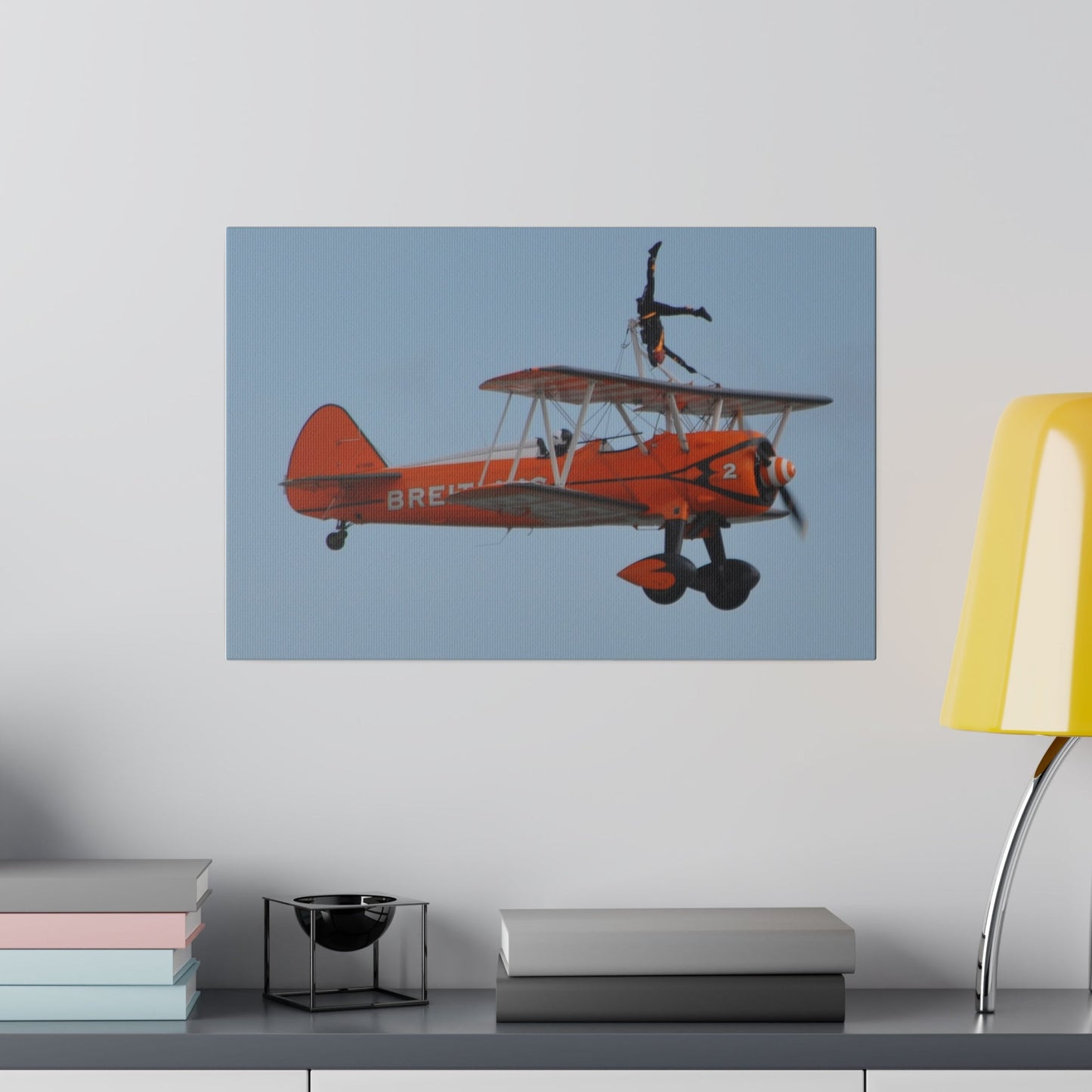 The Wing Walker Person Upside Down Close Up Canvas - The Trio Synergize Group