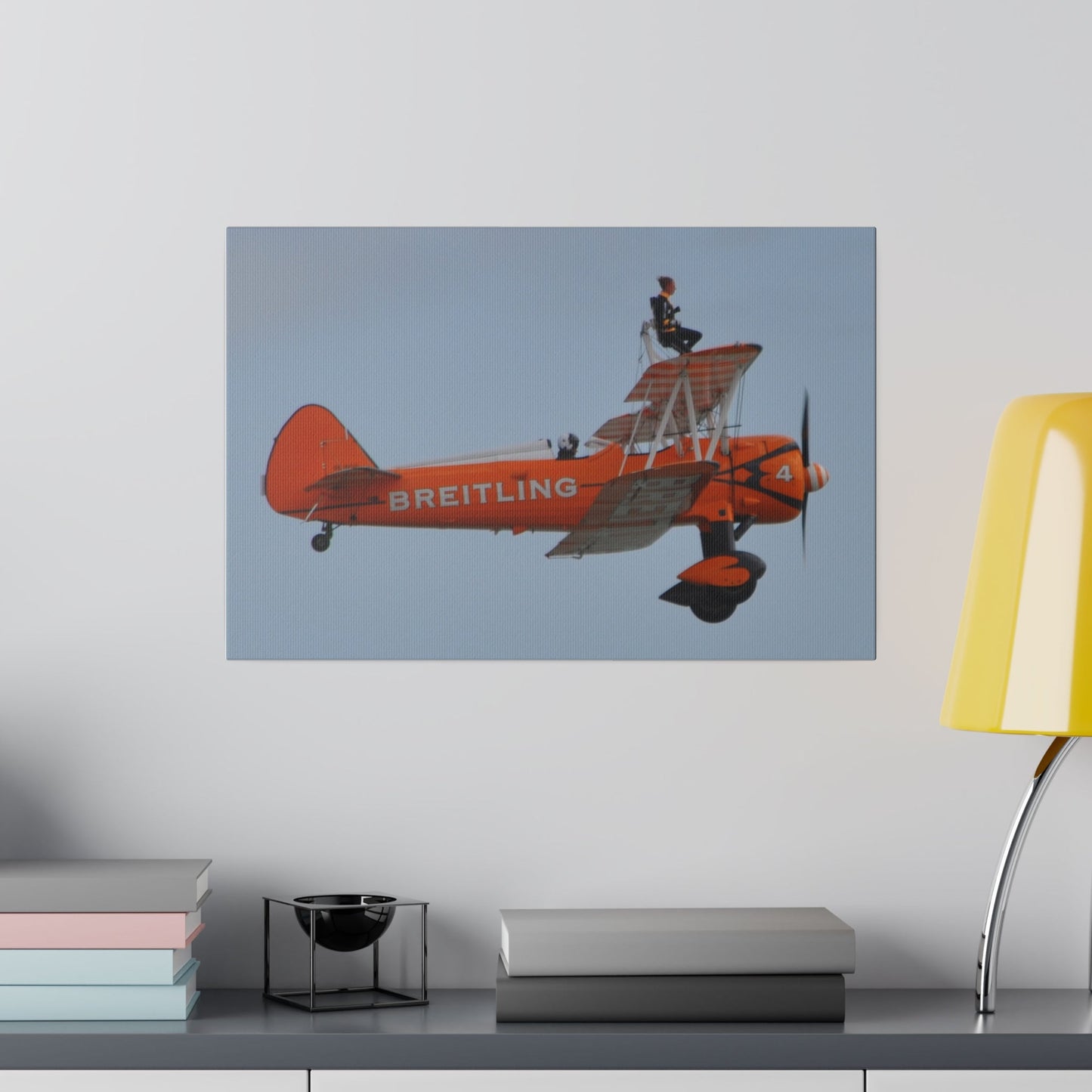 The Wing Walker Side View, Sitting Down Close Up Canvas - The Trio Synergize Group