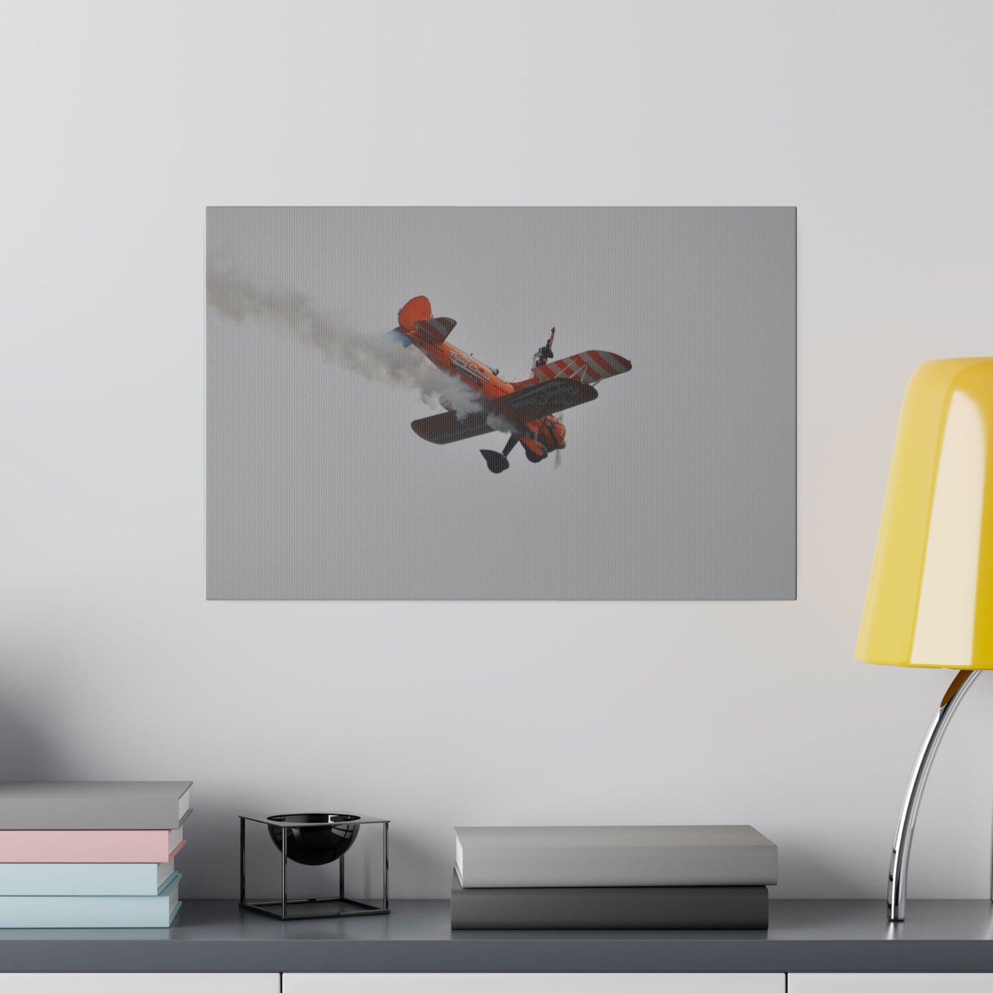 The Wing Walker Side View & Person Upside Close Up Canvas - The Trio Synergize Group