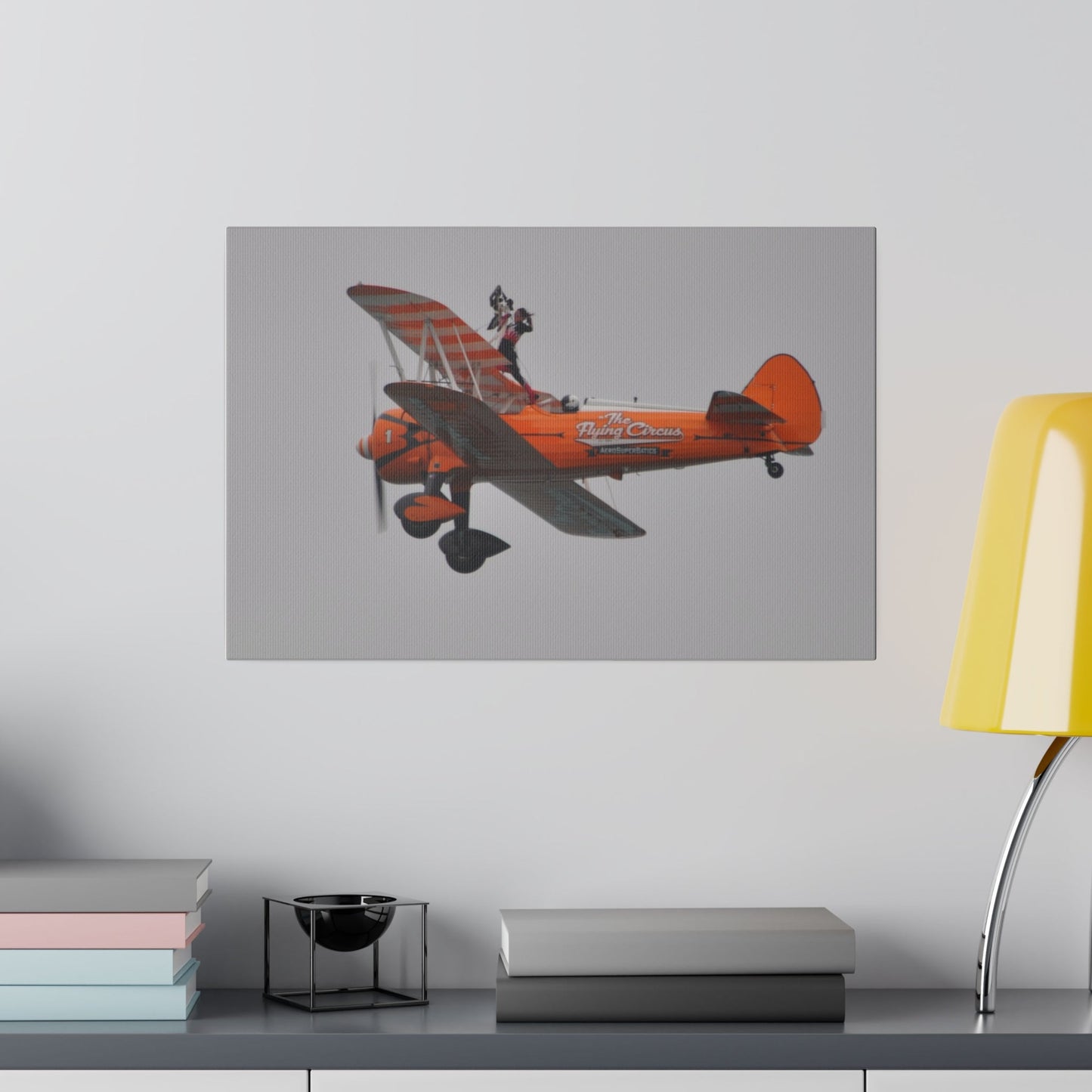 The Wing Walker Much Closer Up, Person No Harness Canvas - The Trio Synergize Group