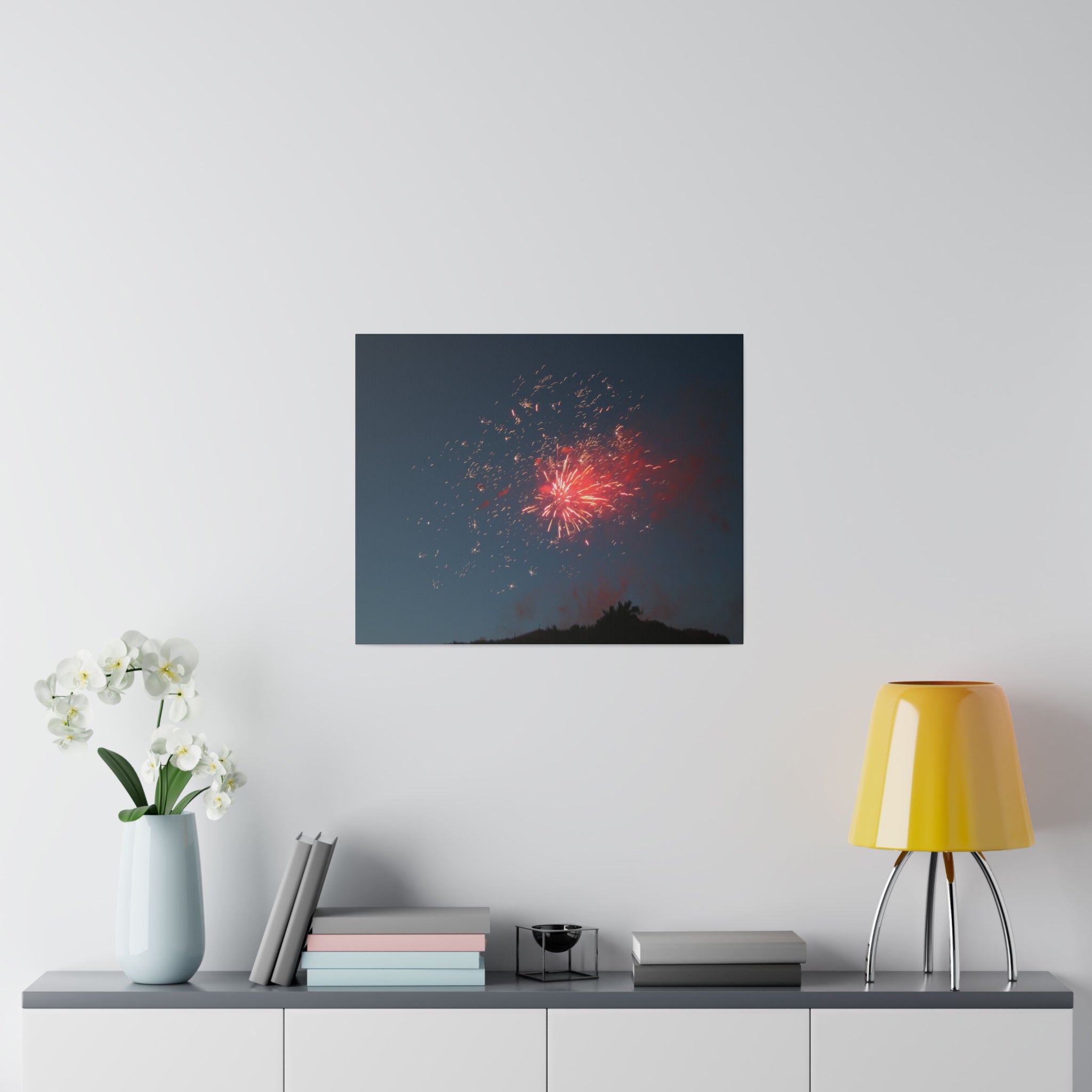 Sparking Red Firework Canvas Print - The Trio Synergize Group