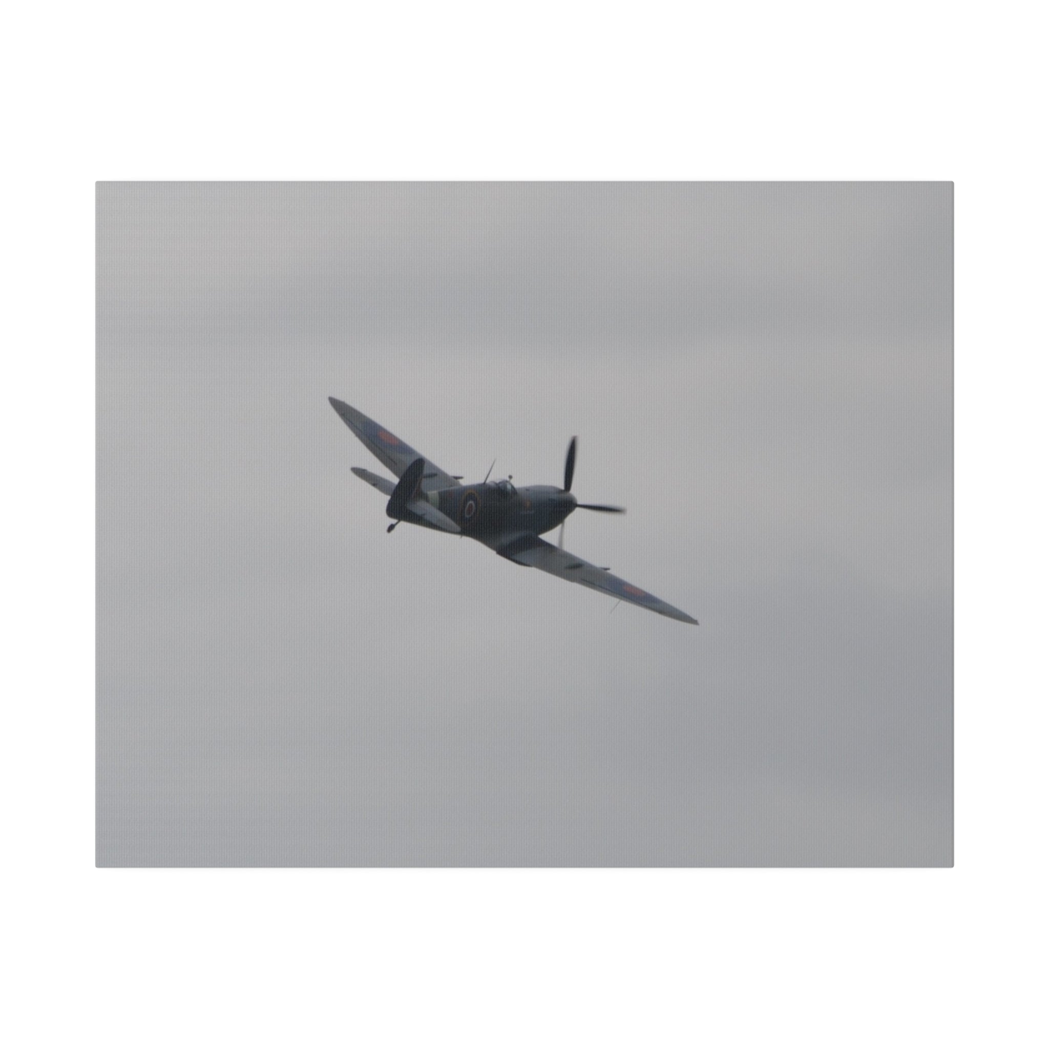 Spitfire MK Vc AR501 Flying Away With Top View Canvas - The Trio Synergize Group