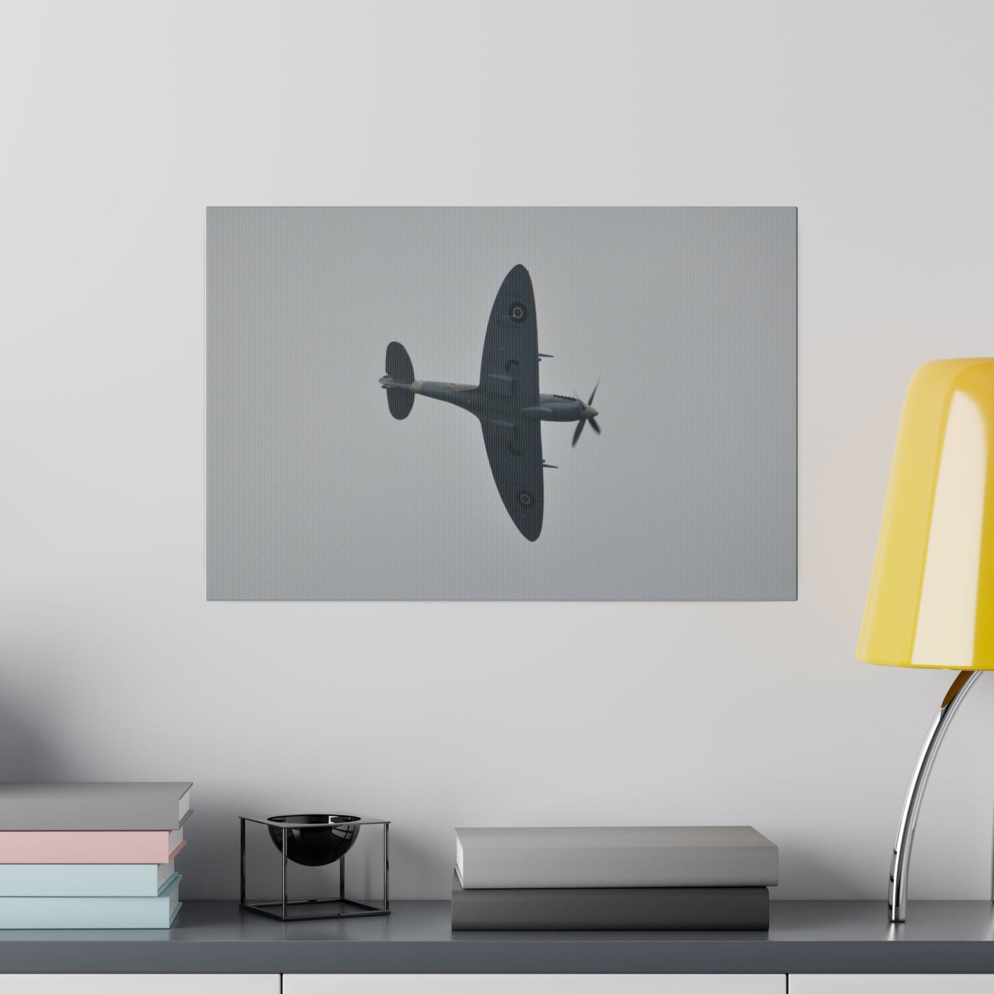Spitfire MK Vc AR501 Flying From The Left Sideways, Matte Canvas, Stretched, 0.75" - The Trio Synergize Group
