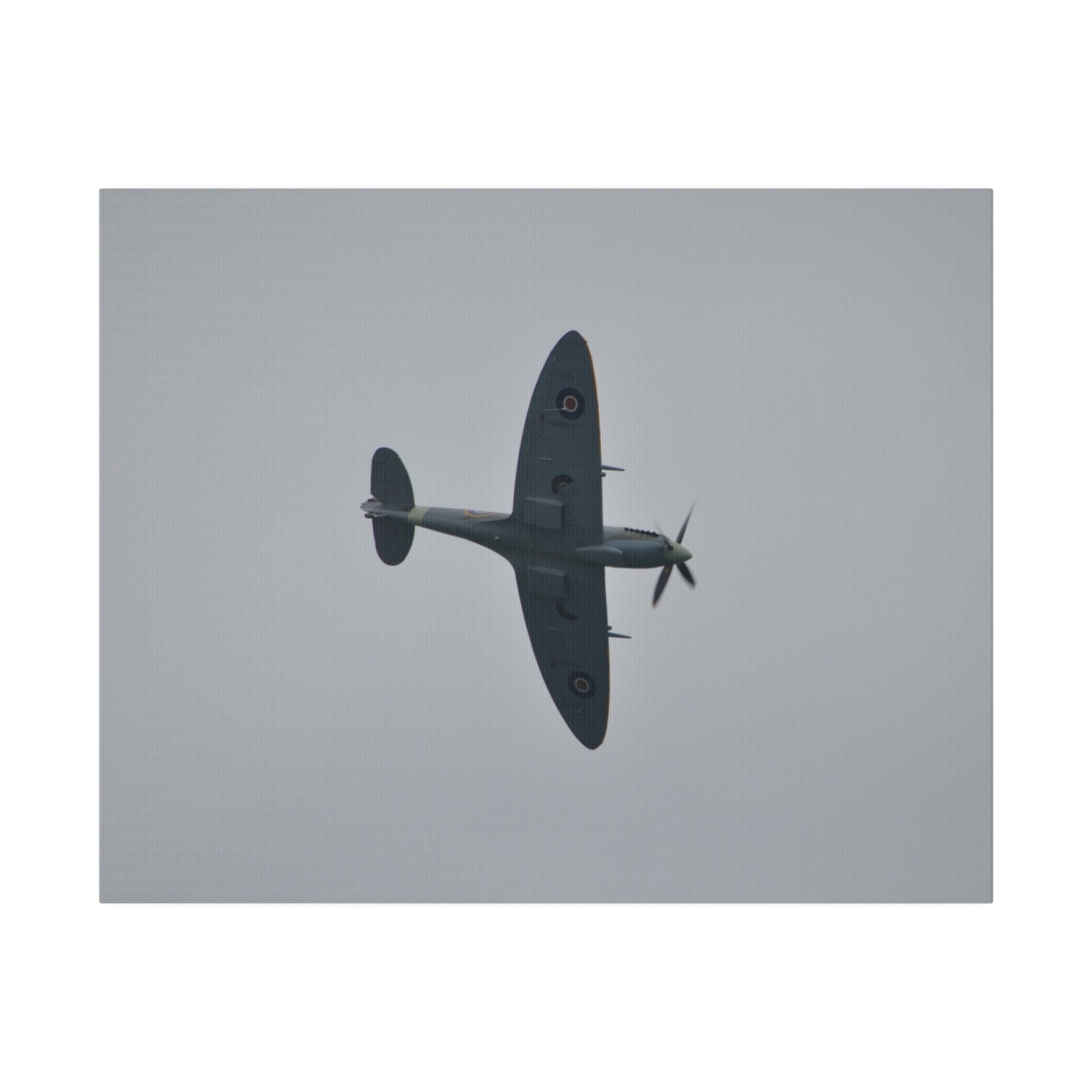 Spitfire MK Vc AR501 Flying From The Left Sideways, Matte Canvas, Stretched, 0.75" - The Trio Synergize Group