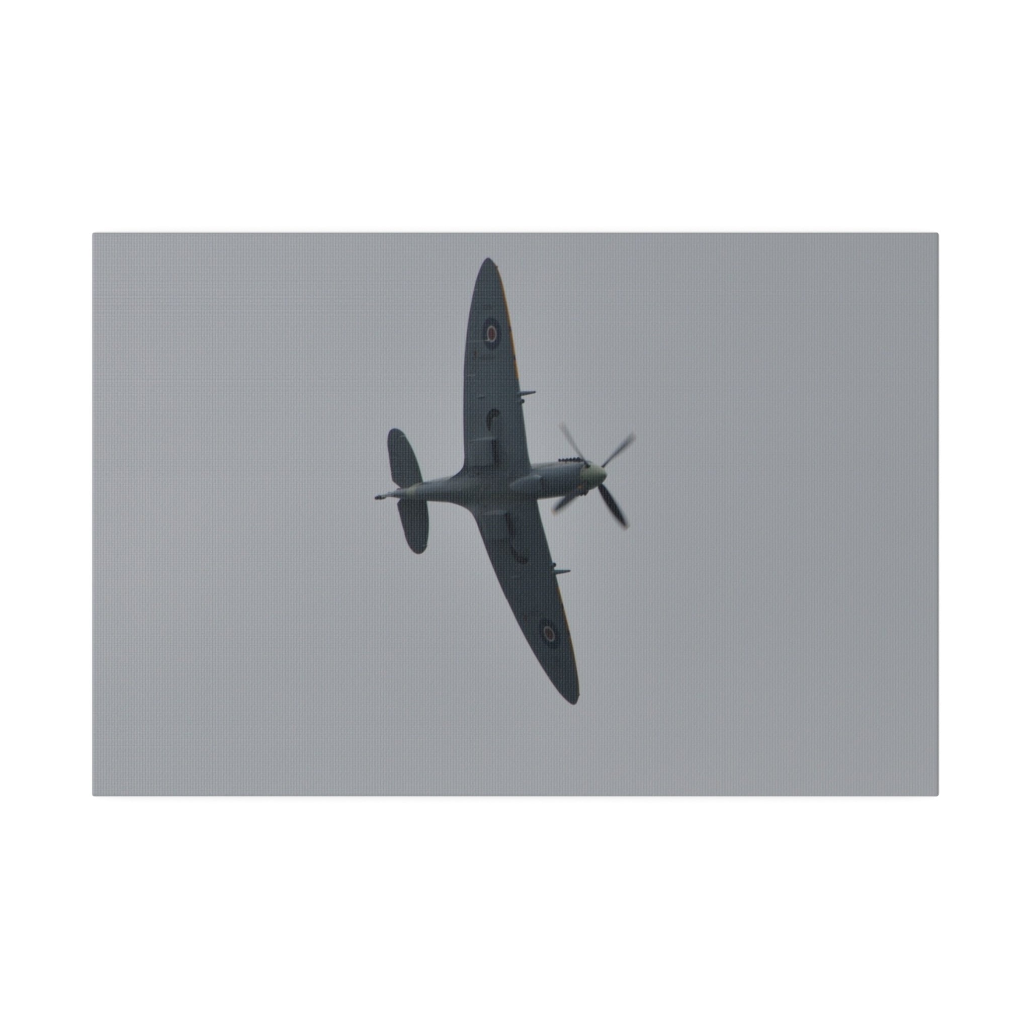 Spitfire MK Vc AR501 Banking Left Undercarriage View Canvas - The Trio Synergize Group
