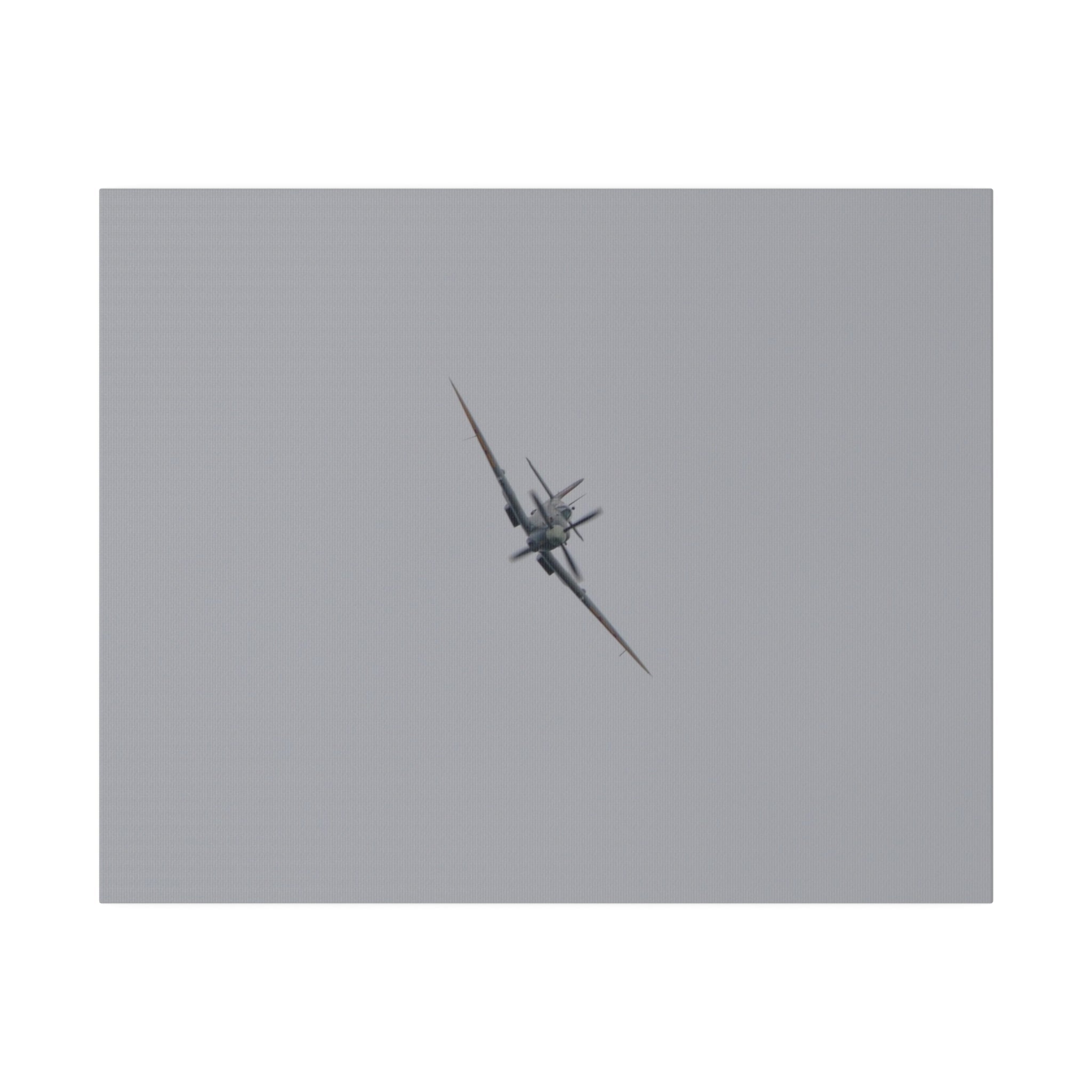Spitfire MK Vc AR501 Flying Straight & Banking Left Canvas - The Trio Synergize Group