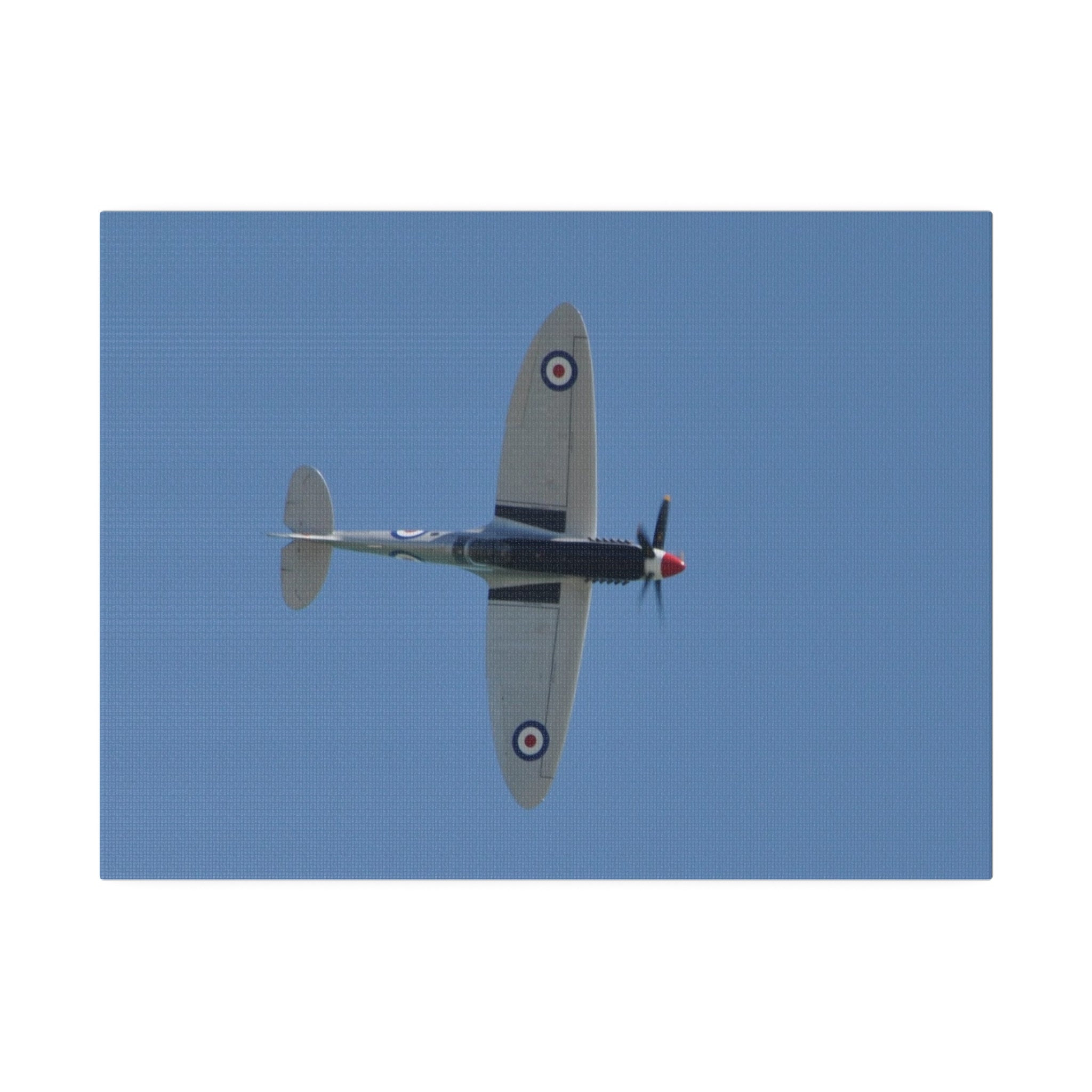 Spitfire Mk.22 Flying From The Left Sideways, Matte Canvas, Stretched, 0.75" - The Trio Synergize Group
