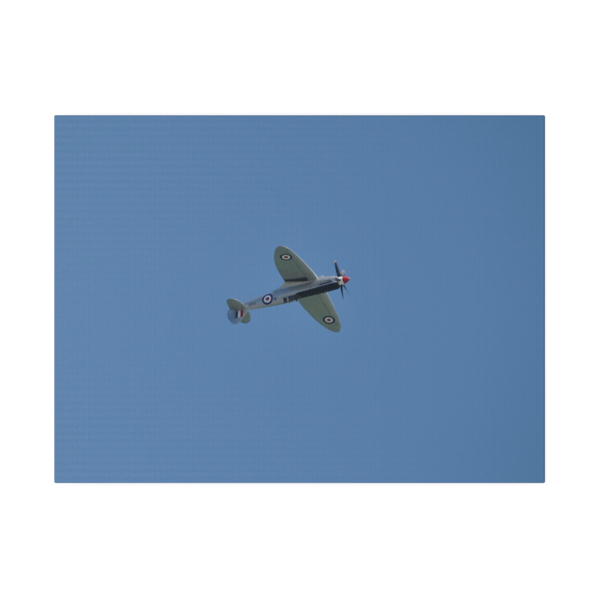 Spitfire Mk.22 Flying From The Left Upside Down Canvas - The Trio Synergize Group