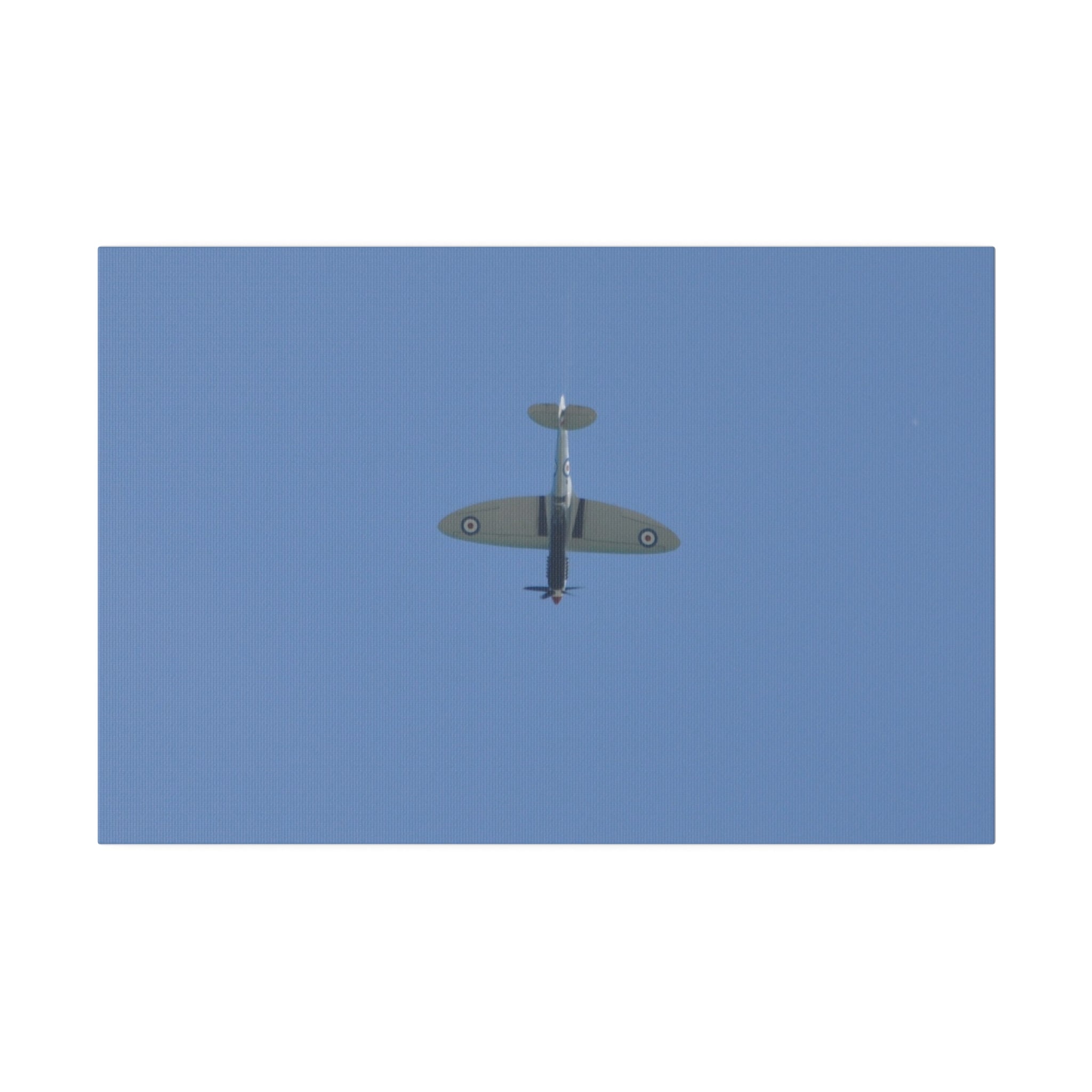 Spitfire Mk.22 Flying Straight Down With A Top View, Matte Canvas, Stretched, 0.75" - The Trio Synergize Group