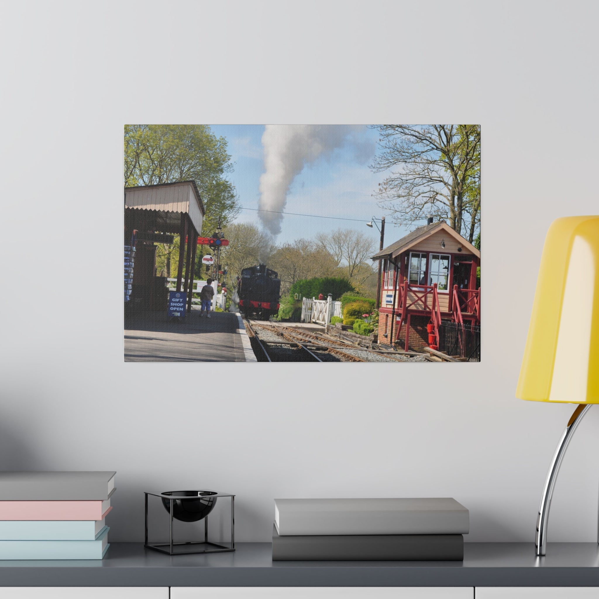Steam Train Arriving at Bodiam Station, Colour Canvas - The Trio Synergize Group