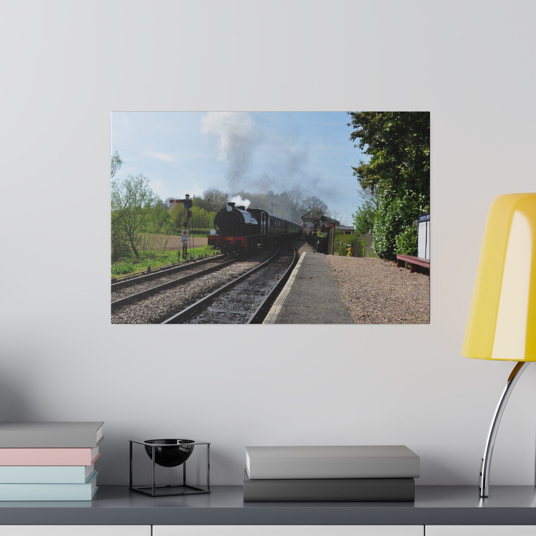 Steam Train Arriving, Colour Canvas - The Trio Synergize Group