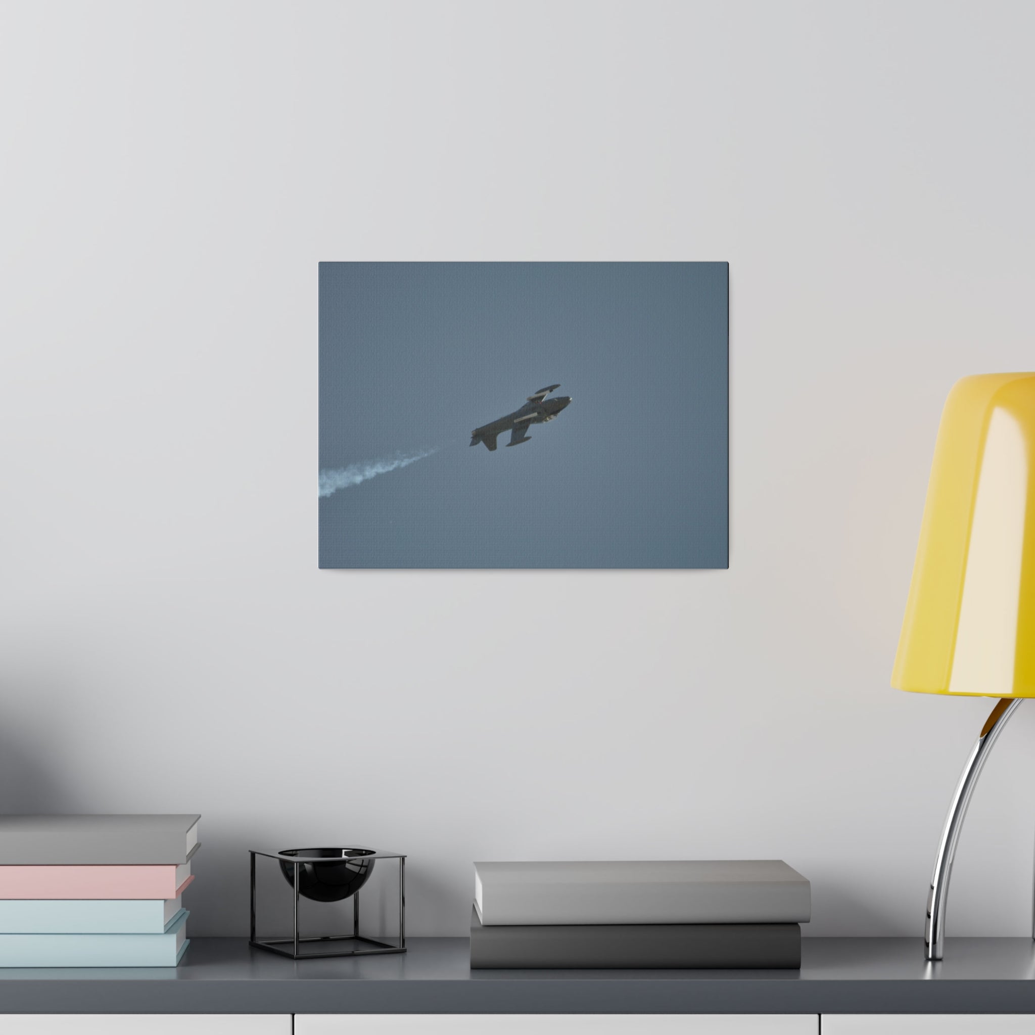 Strikemaster Flying Right Upside Down With Smoke Canvas - The Trio Synergize Group