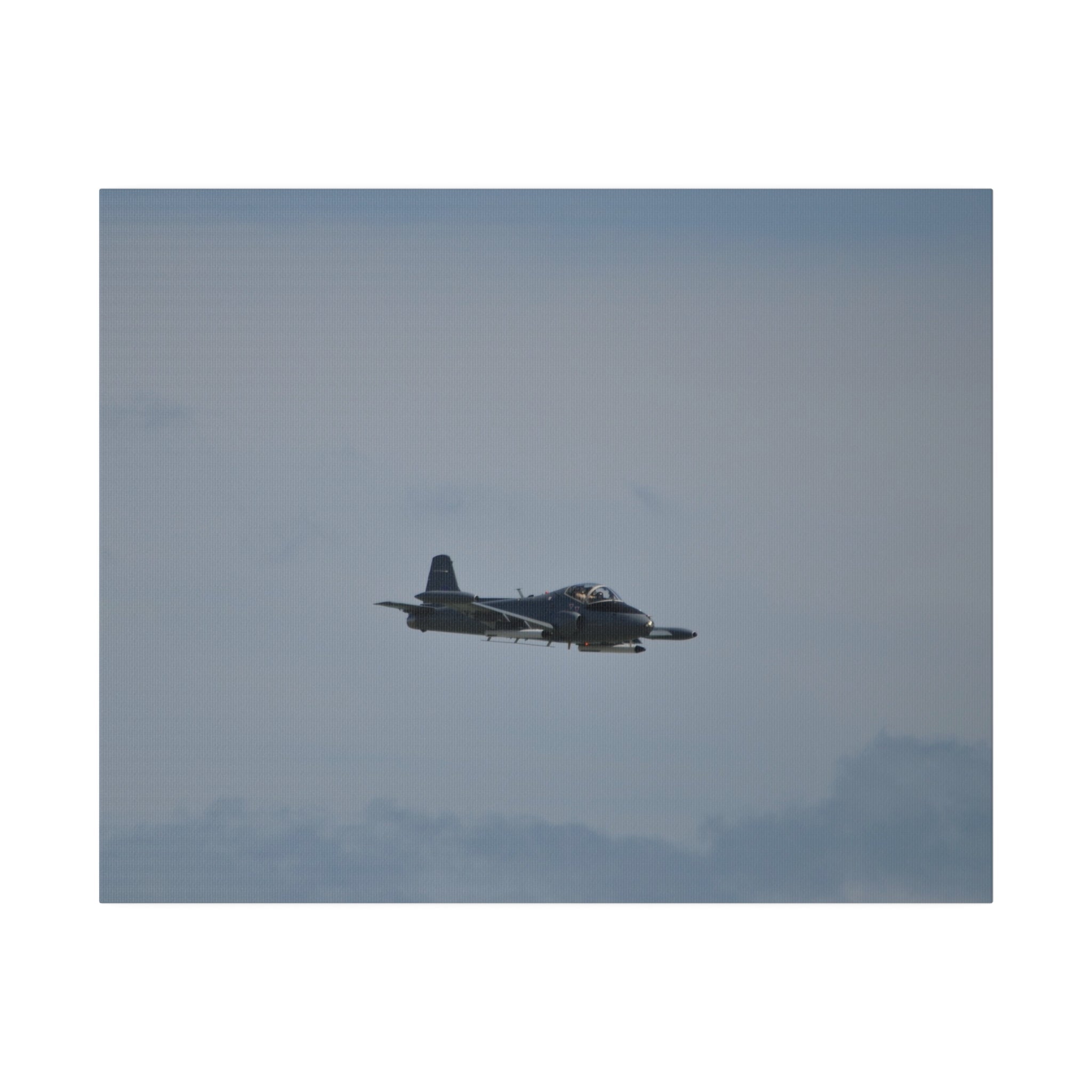 Strikemaster Flying From The Left With Side View Canvas - The Trio Synergize Group