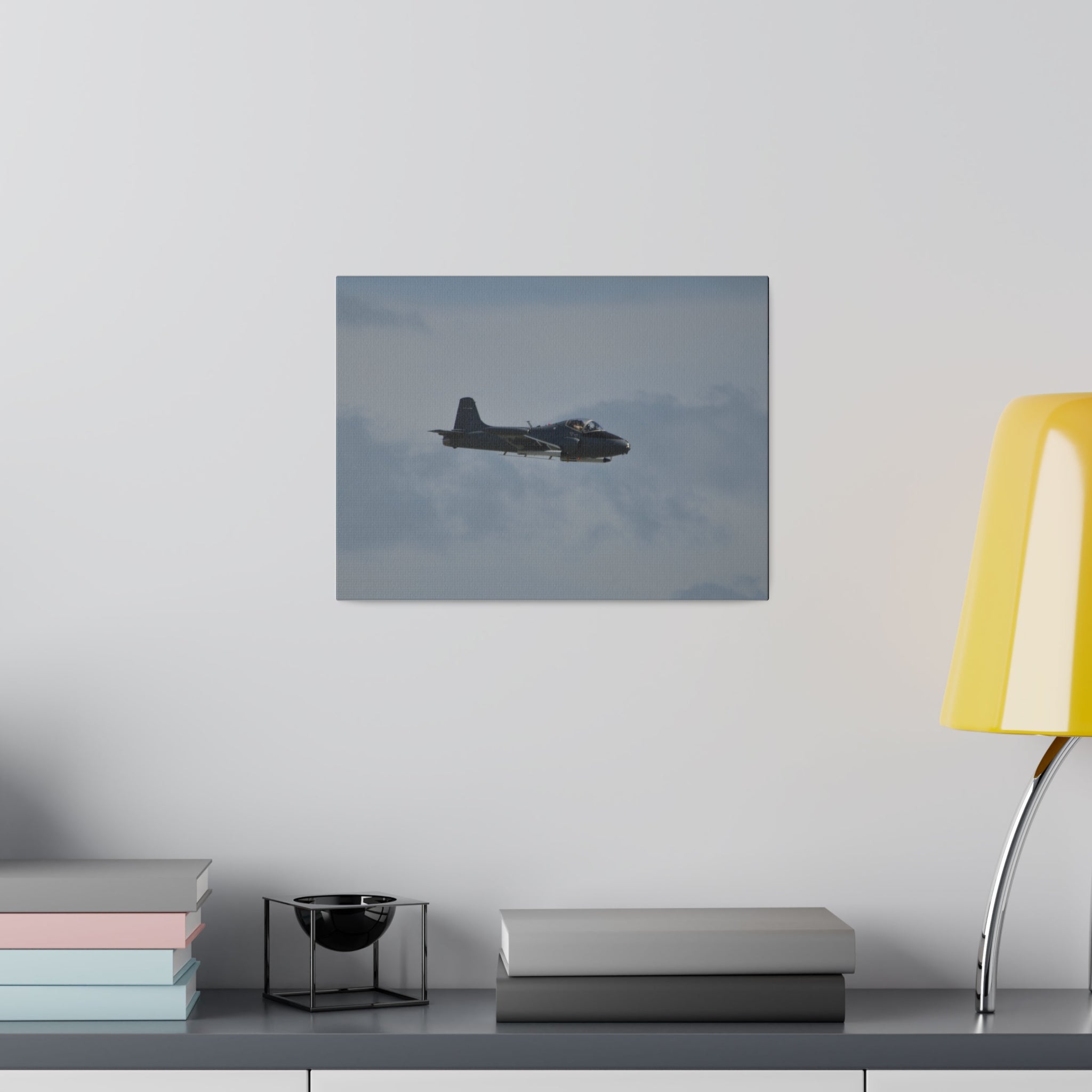 Strikemaster Flying Right Side View Close Up Canvas - The Trio Synergize Group