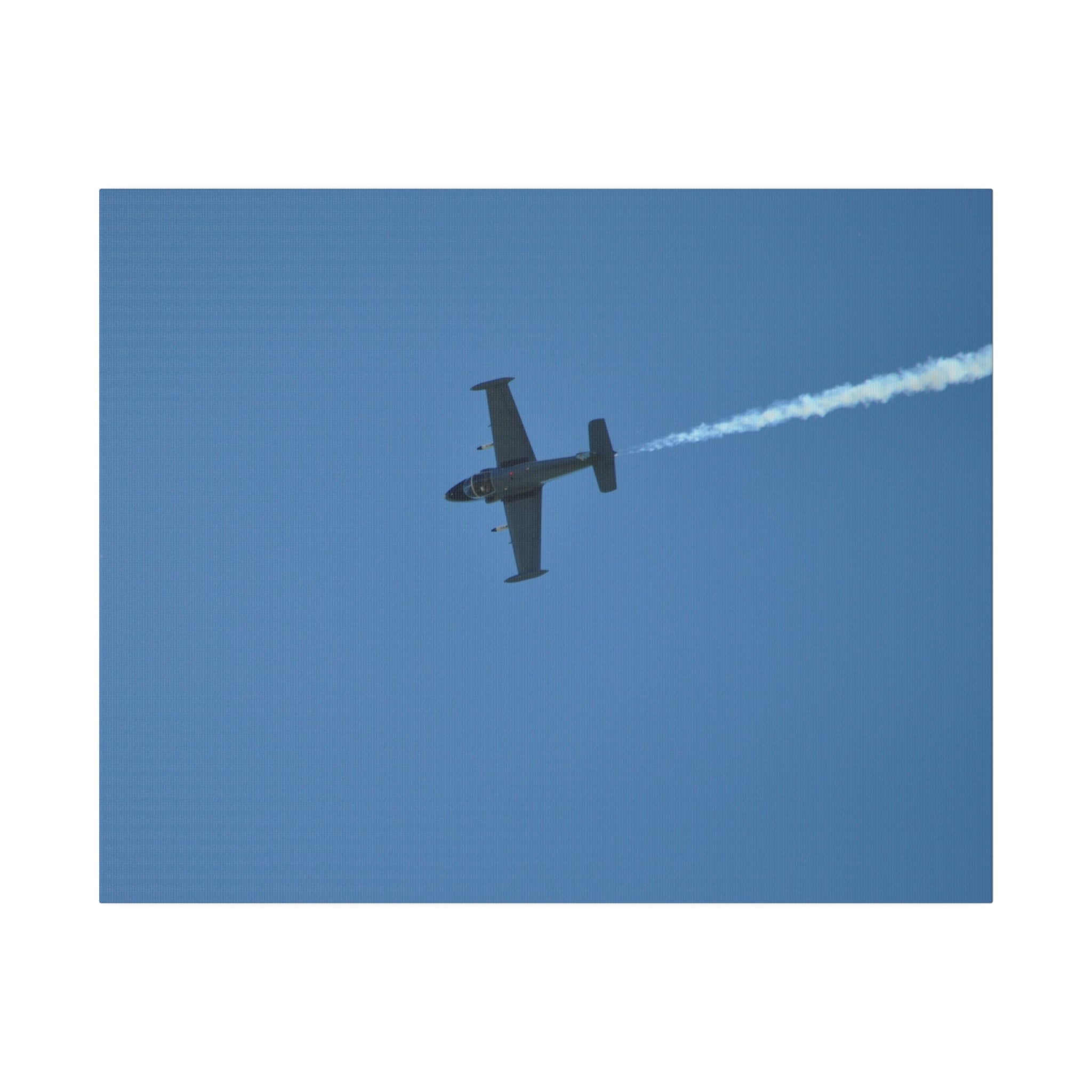 Strikemaster Flying Smoke Sideways, With Top View Canvas - The Trio Synergize Group