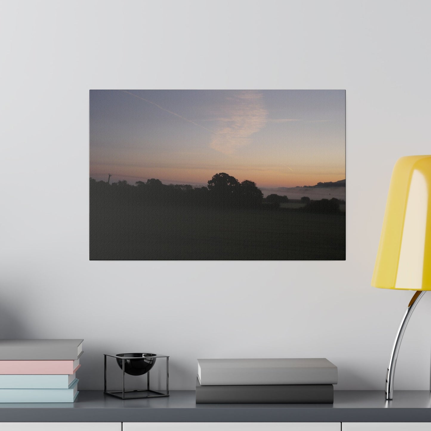Sunrise Countryside Landscape, Mist Different View Canvas - The Trio Synergize Group