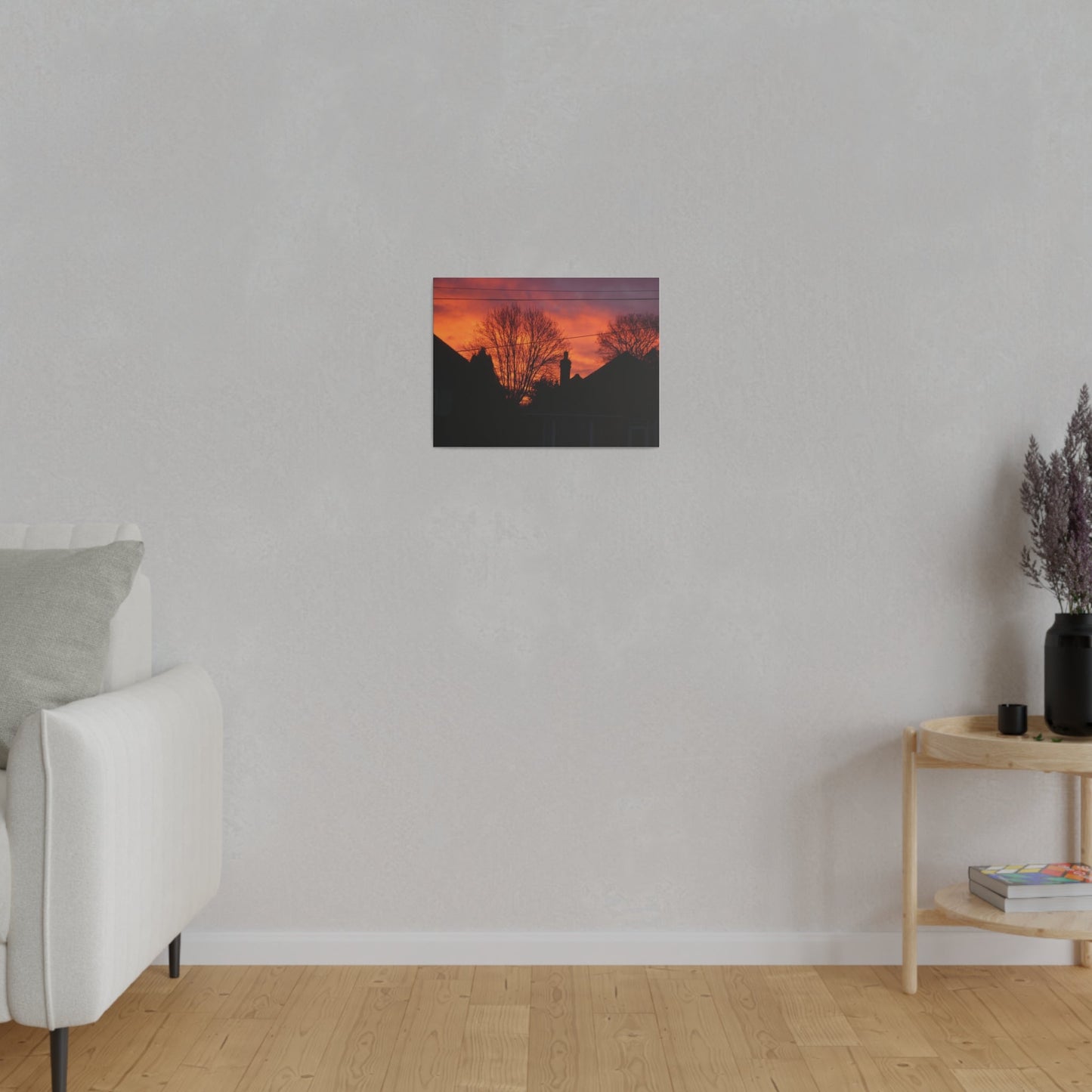 Sunset with Orange Sky, Matte Canvas, Stretched, 0.75" - The Trio Synergize Group