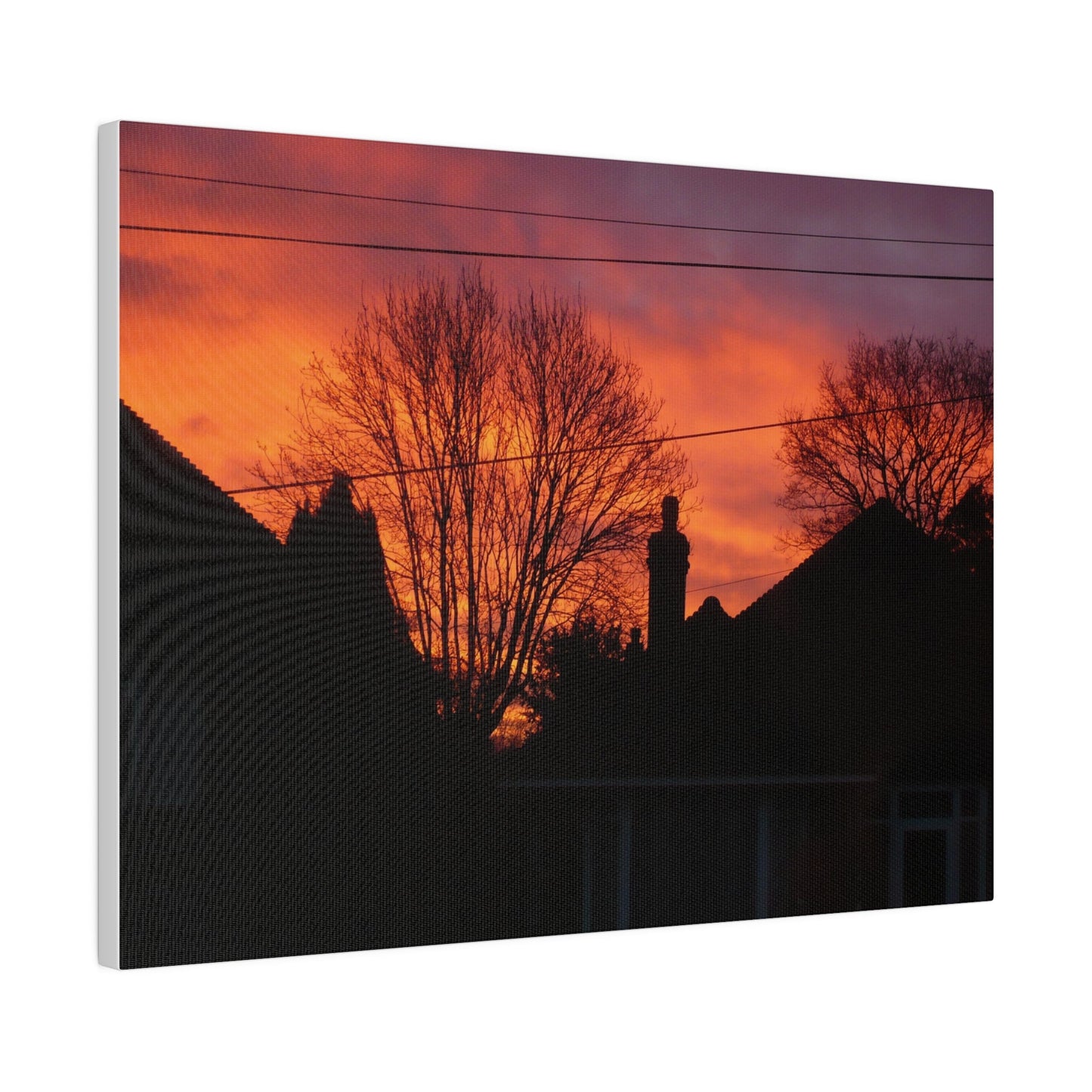 Sunset with Orange Sky, Matte Canvas, Stretched, 0.75" - The Trio Synergize Group