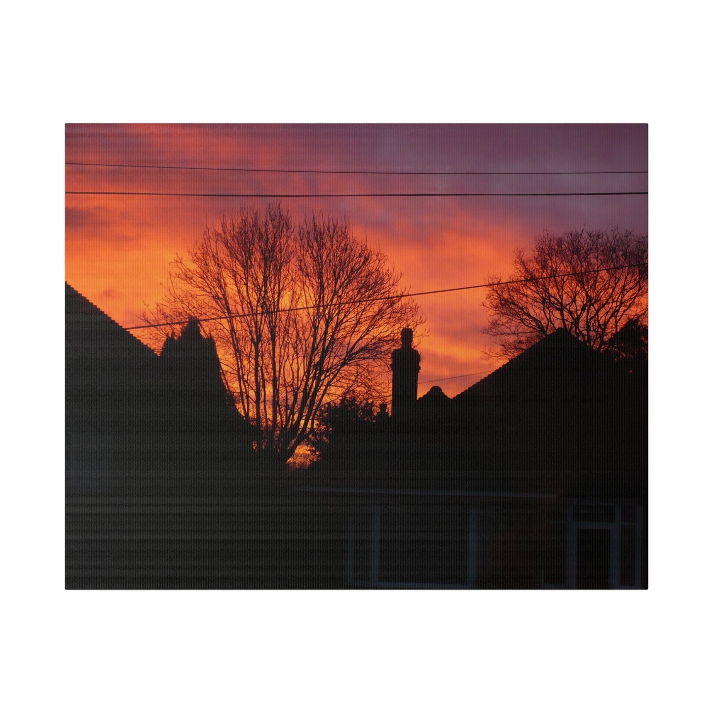 Sunset with Orange Sky, Matte Canvas, Stretched, 0.75" - The Trio Synergize Group