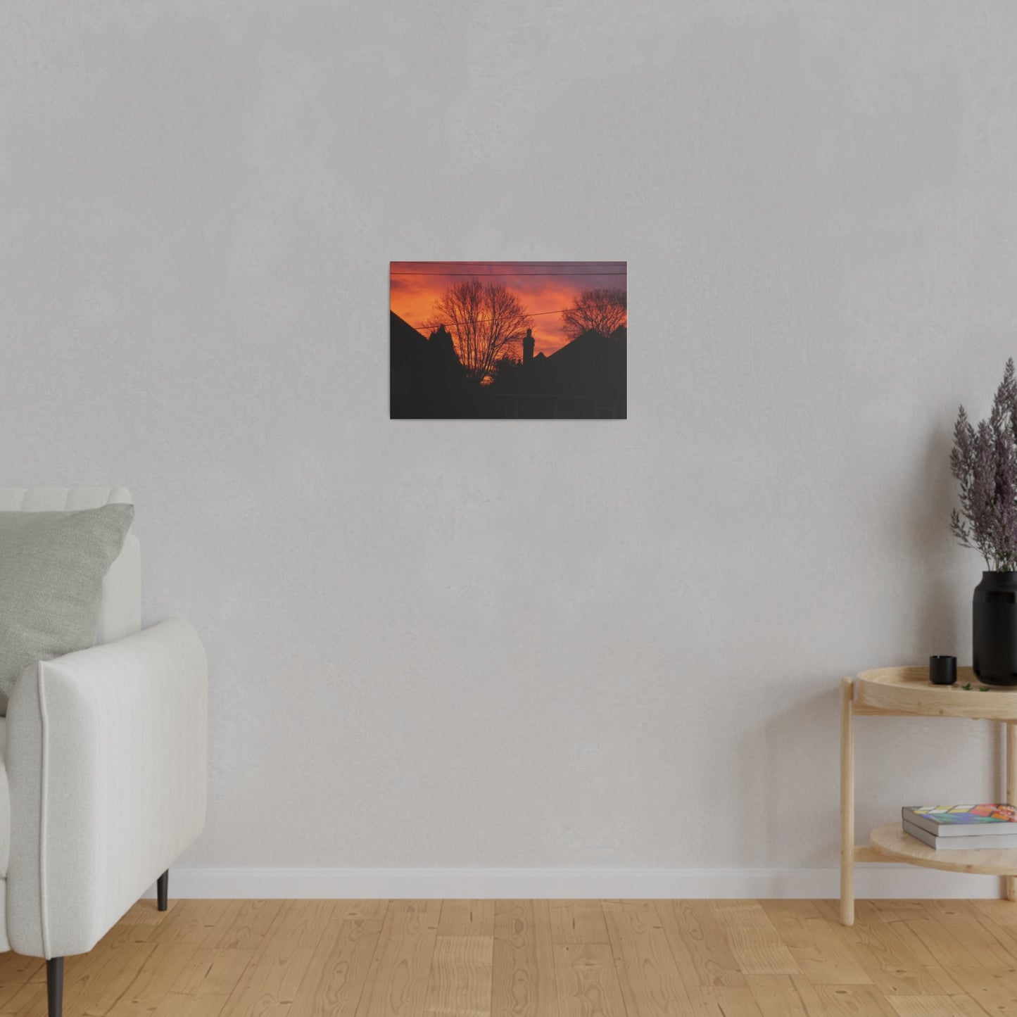 Sunset with Orange Sky, Matte Canvas, Stretched, 0.75" - The Trio Synergize Group