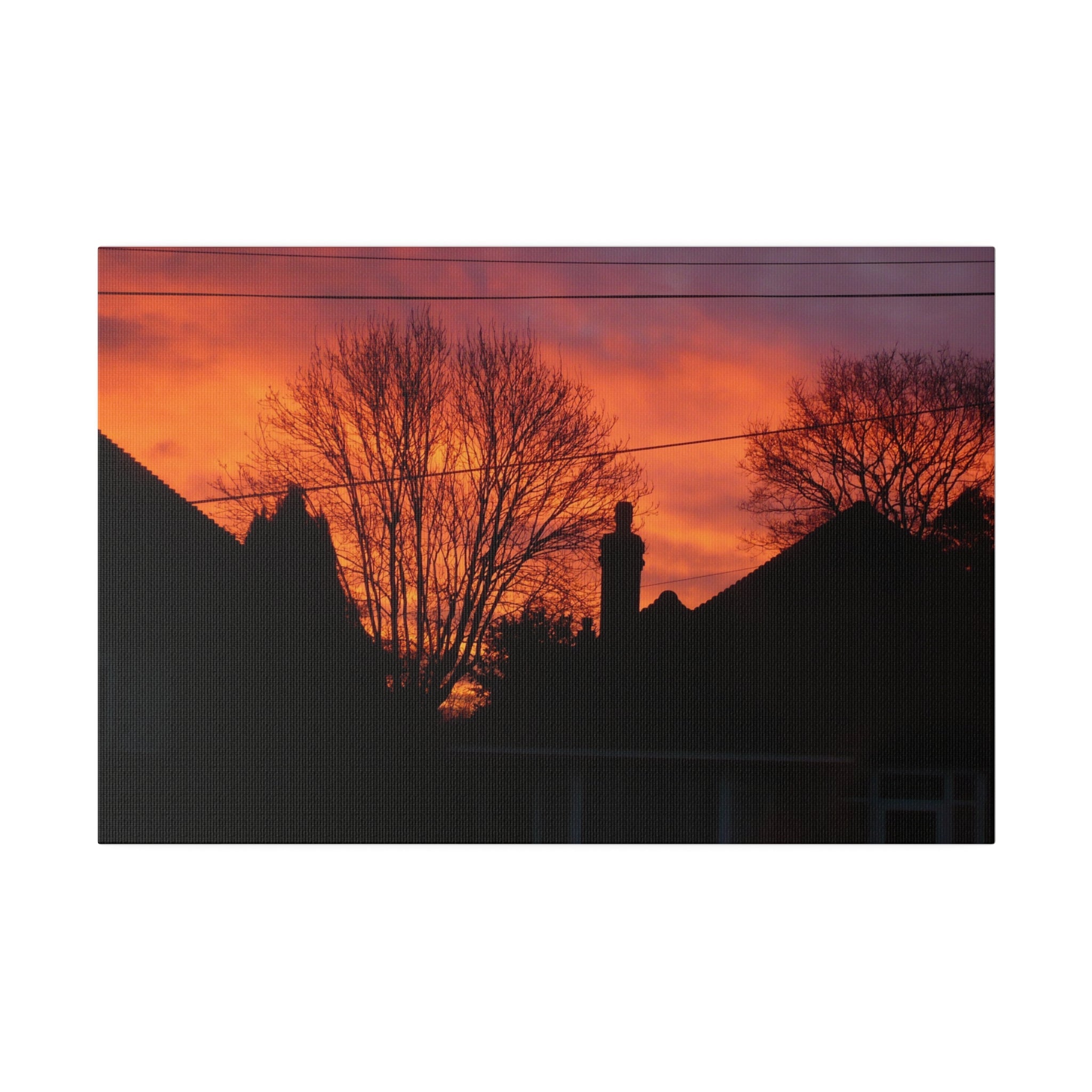 Sunset with Orange/Red Sky Canvas - The Trio Synergize Group
