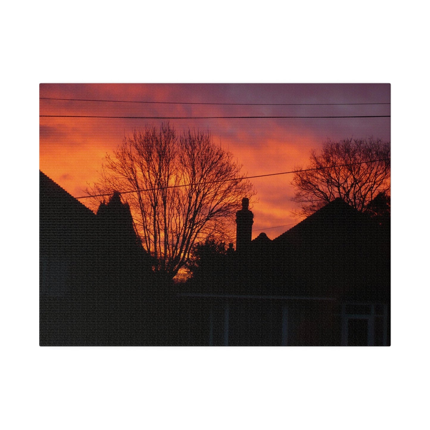 Sunset with Orange Sky, Matte Canvas, Stretched, 0.75" - The Trio Synergize Group