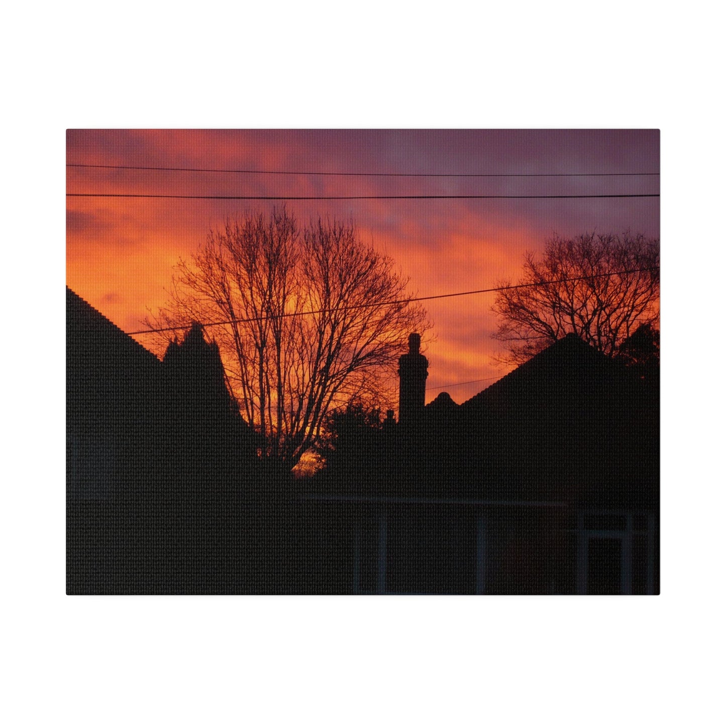 Sunset with Orange Sky, Matte Canvas, Stretched, 0.75" - The Trio Synergize Group