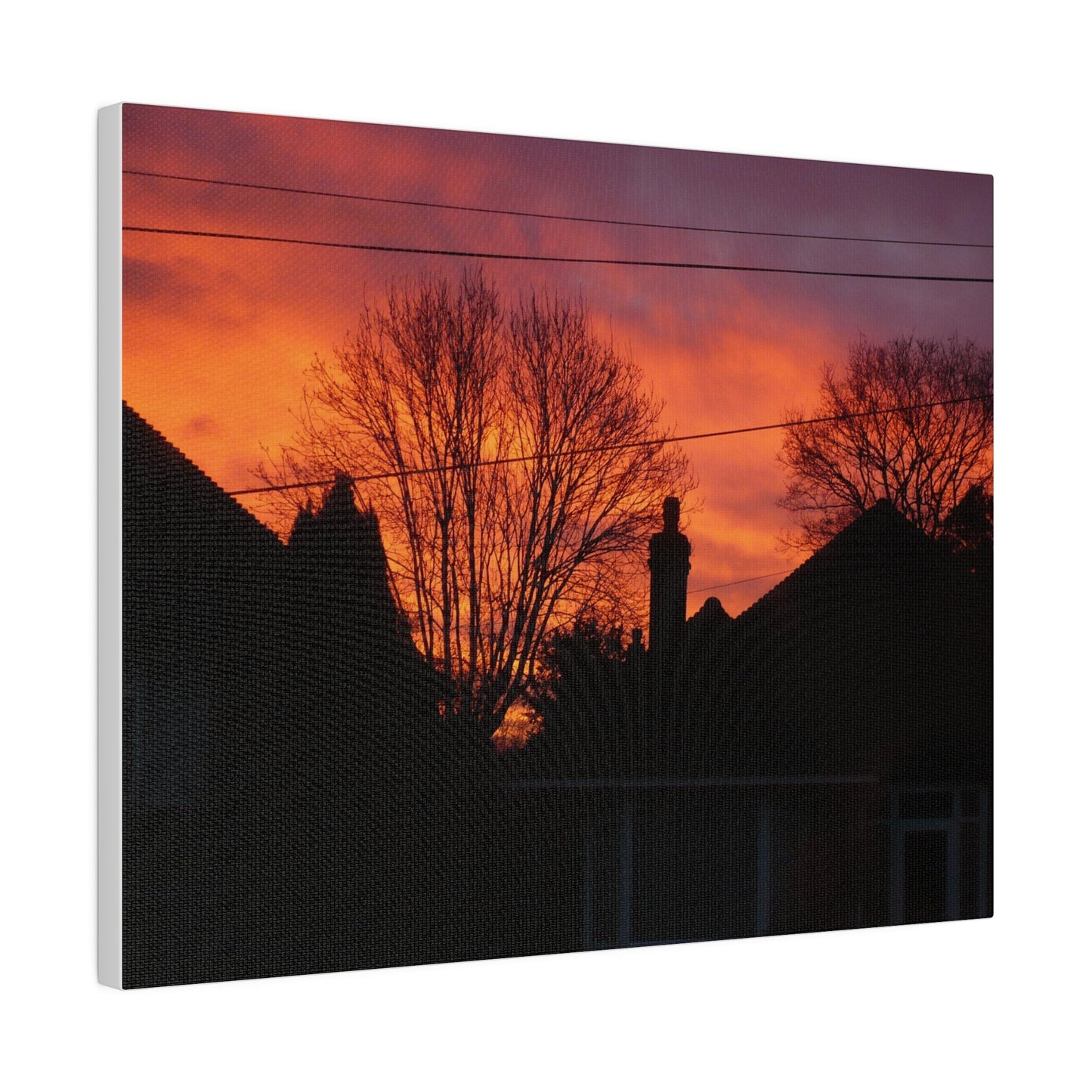 Sunset with Orange Sky, Matte Canvas, Stretched, 0.75" - The Trio Synergize Group
