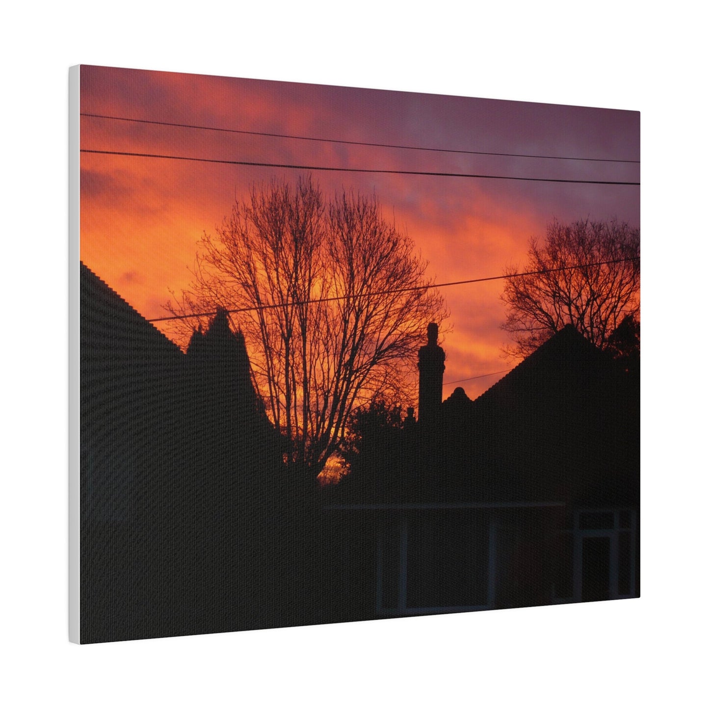Sunset with Orange Sky, Matte Canvas, Stretched, 0.75" - The Trio Synergize Group