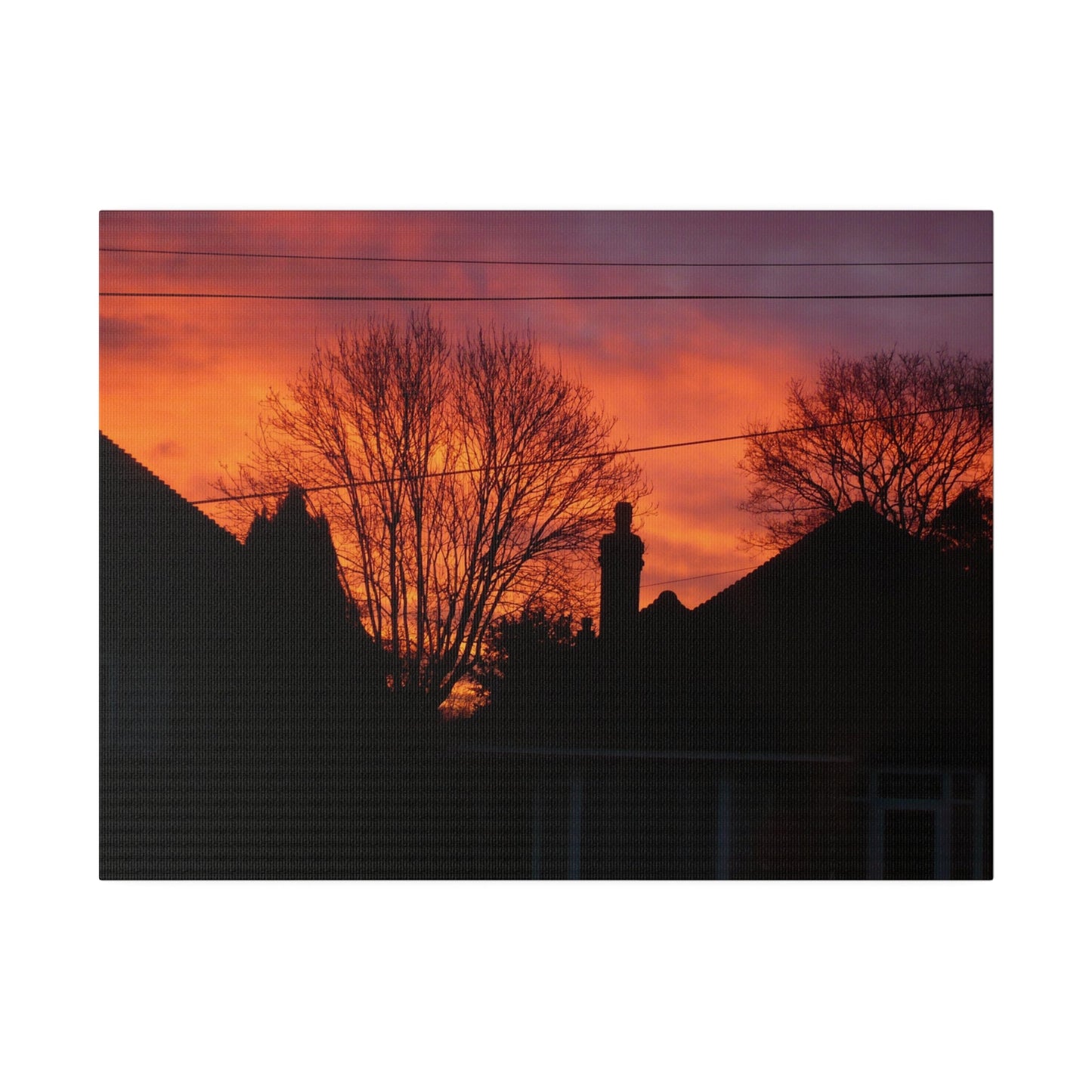 Sunset with Orange Sky, Matte Canvas, Stretched, 0.75" - The Trio Synergize Group