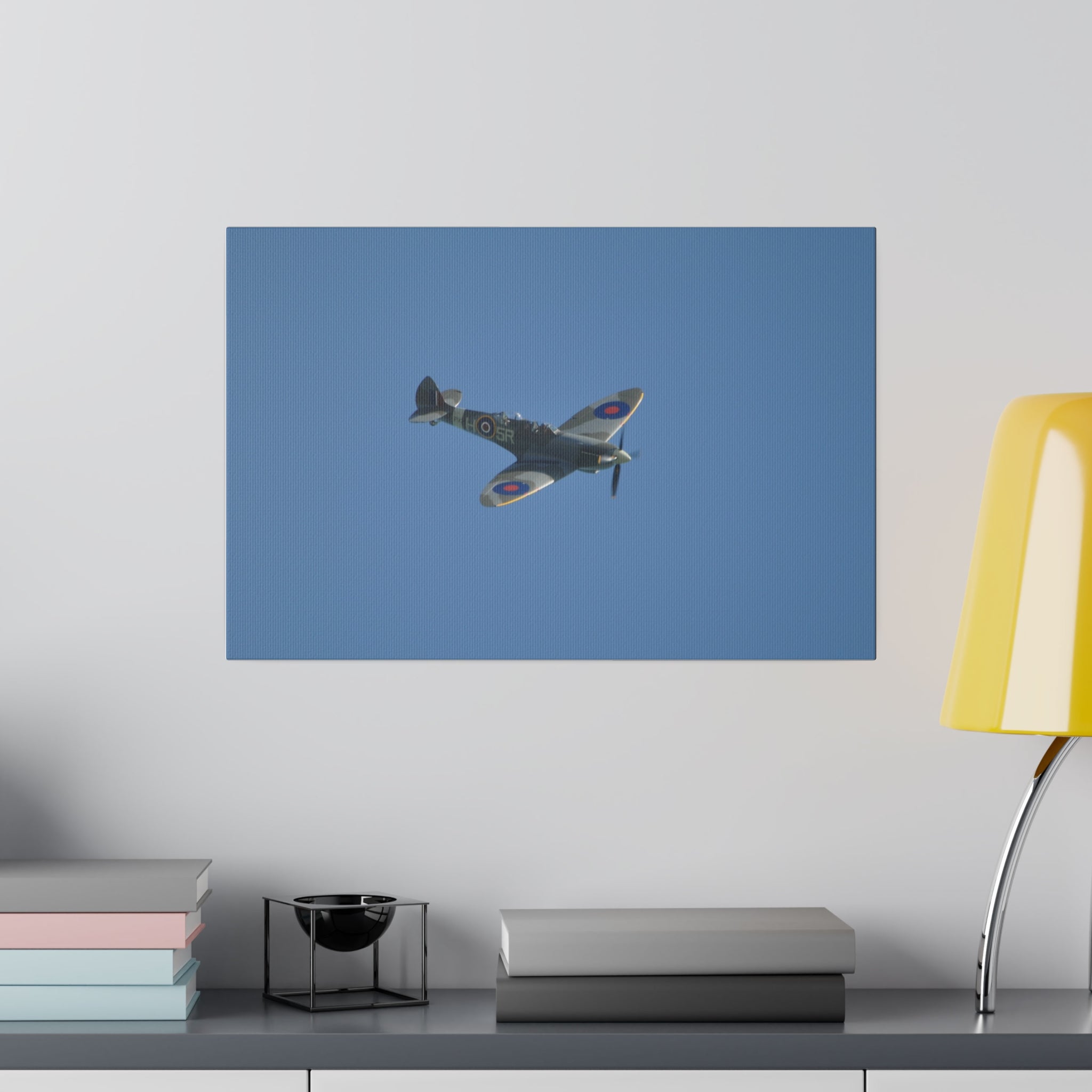 Supermarine Spitfire Two-Seater Descending Close Up Canvas - The Trio Synergize Group