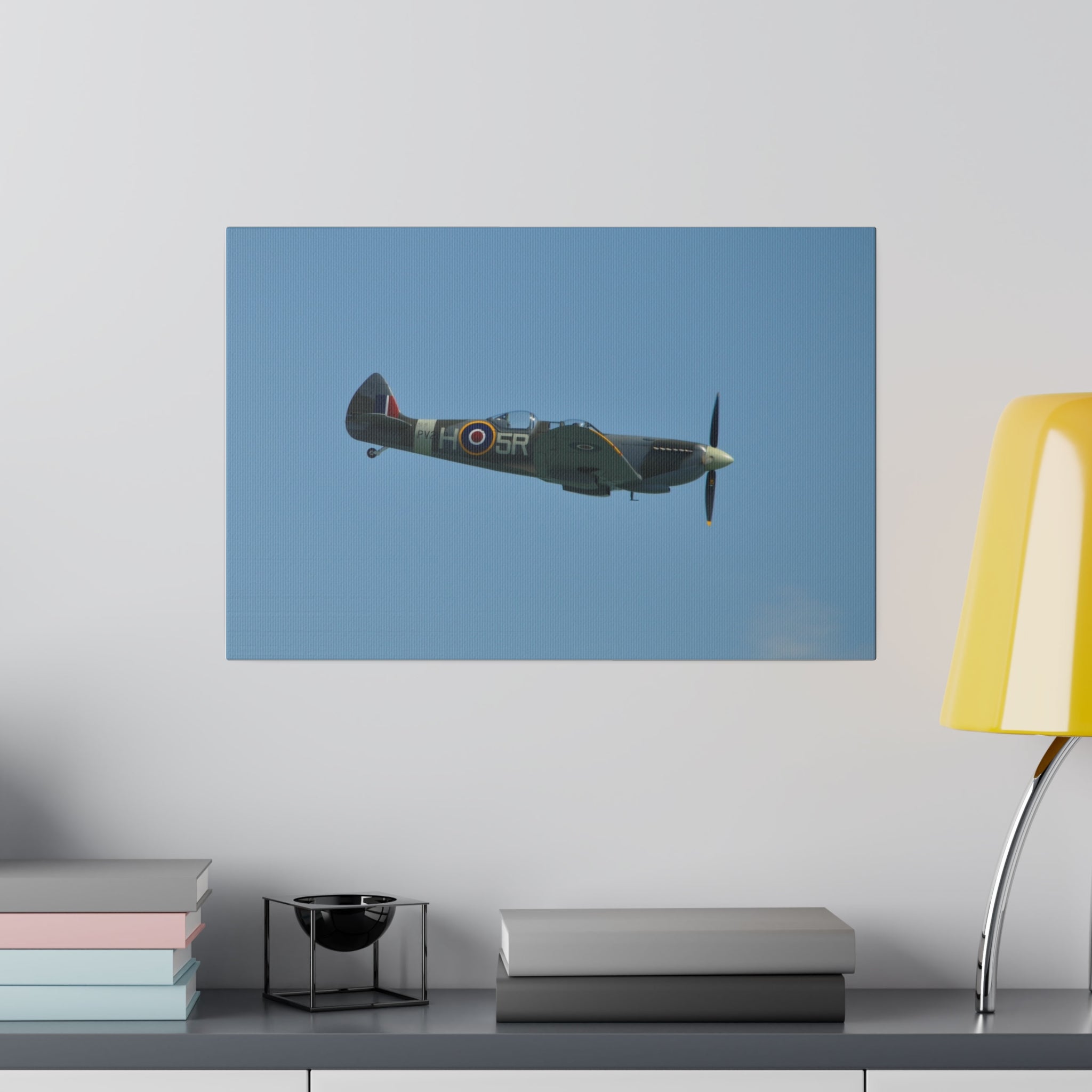 Supermarine Spitfire Two-Seater Side View Close Up Canvas - The Trio Synergize Group