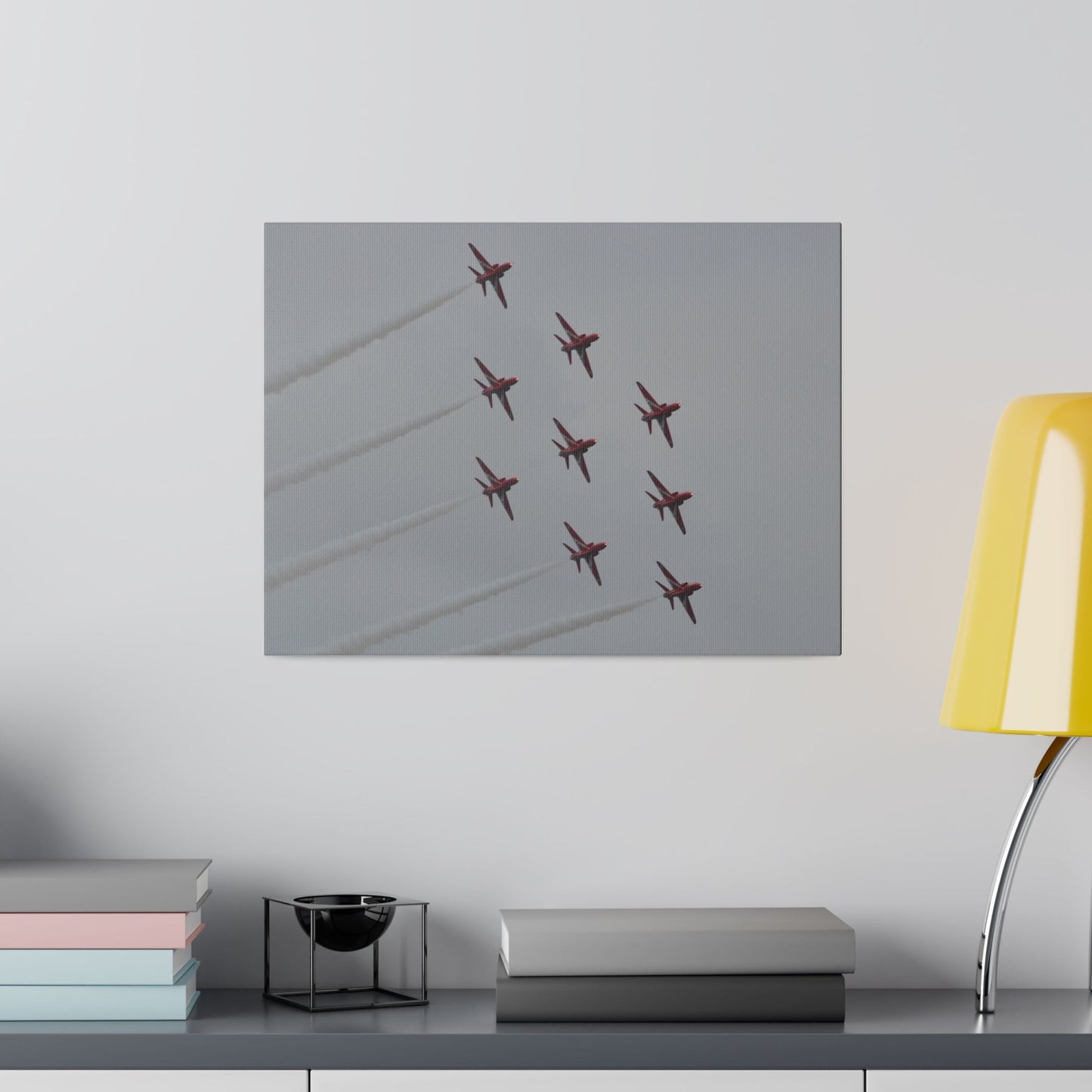 The Red Arrows Diamond Formation Canvas Close UP - The Trio Synergize Group