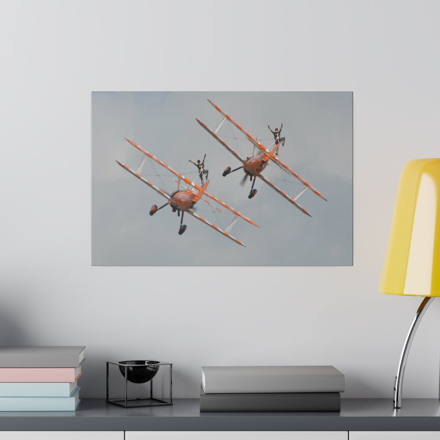 The Wing Walkers Flying Away Rear View & People Canvas - The Trio Synergize Group