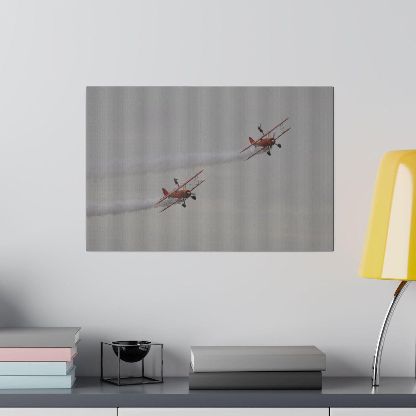 The Wing Walkers People And Their Left Arm In The Air Canvas - The Trio Synergize Group