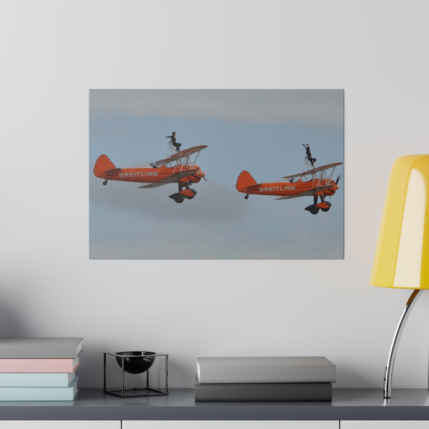 The Wing Walkers People Arms Up Planes Close Together Canvas - The Trio Synergize Group