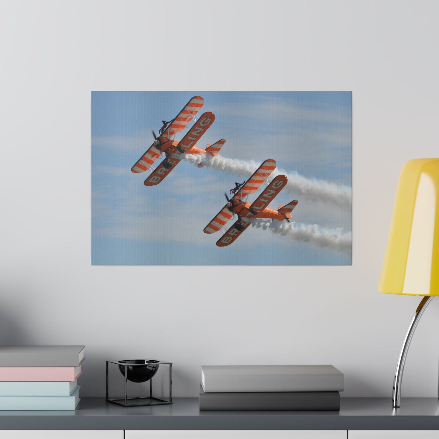The Wing Walkers Flying People Sideways & Smoke Close Canvas - The Trio Synergize Group