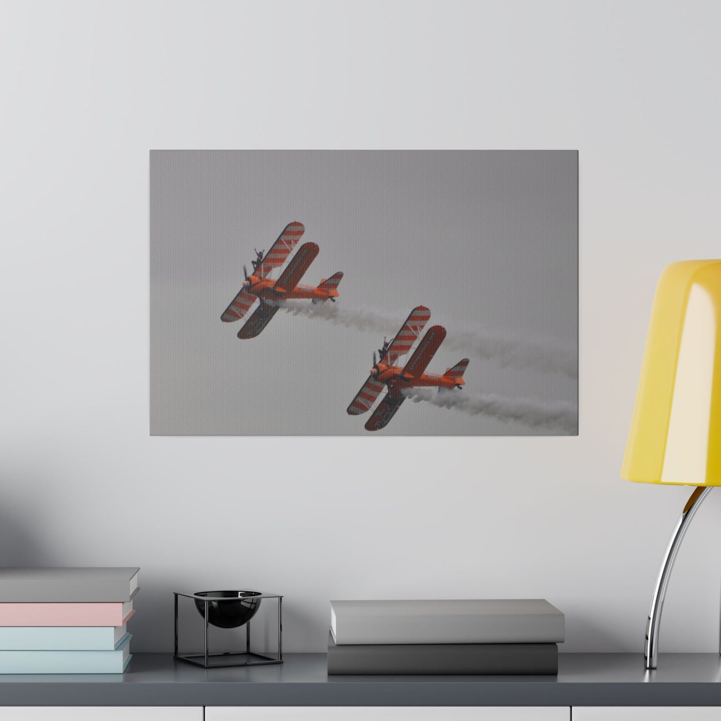 The Wing Walkers - View Of The Undercarriage & People Canvas - The Trio Synergize Group