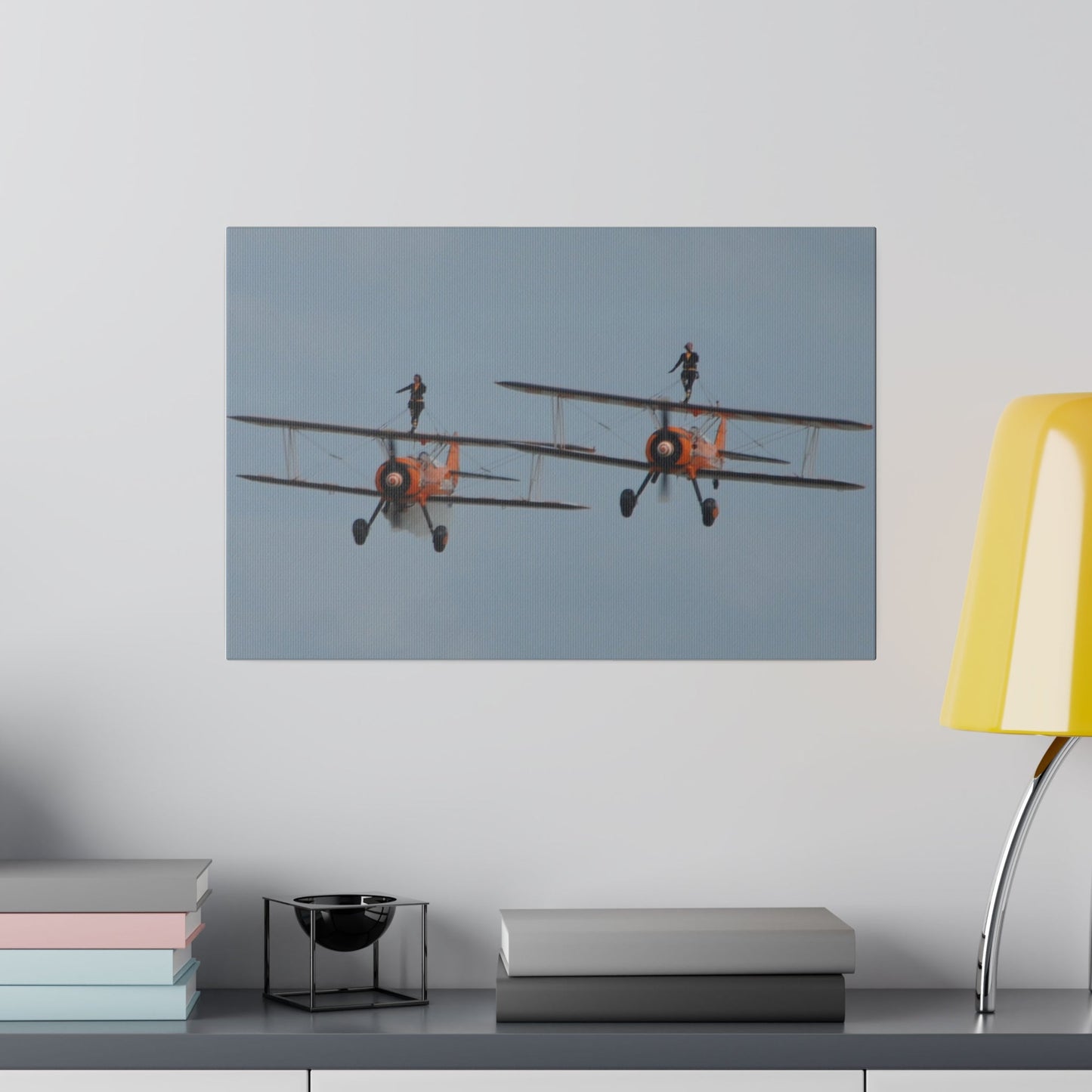 The Wing Walkers People Right Arm Out Planes Together Canvas - The Trio Synergize Group