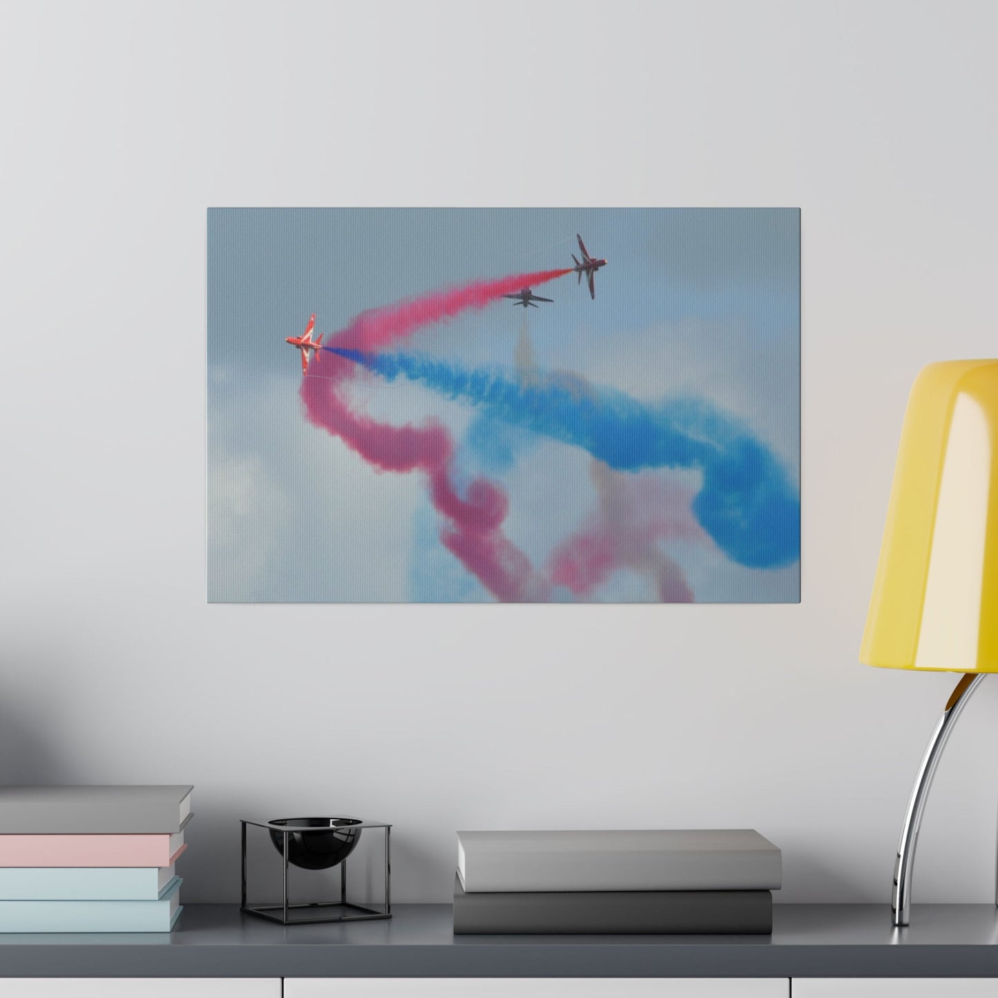 The Red Arrows Three Breaking Formation Canvas - The Trio Synergize Group