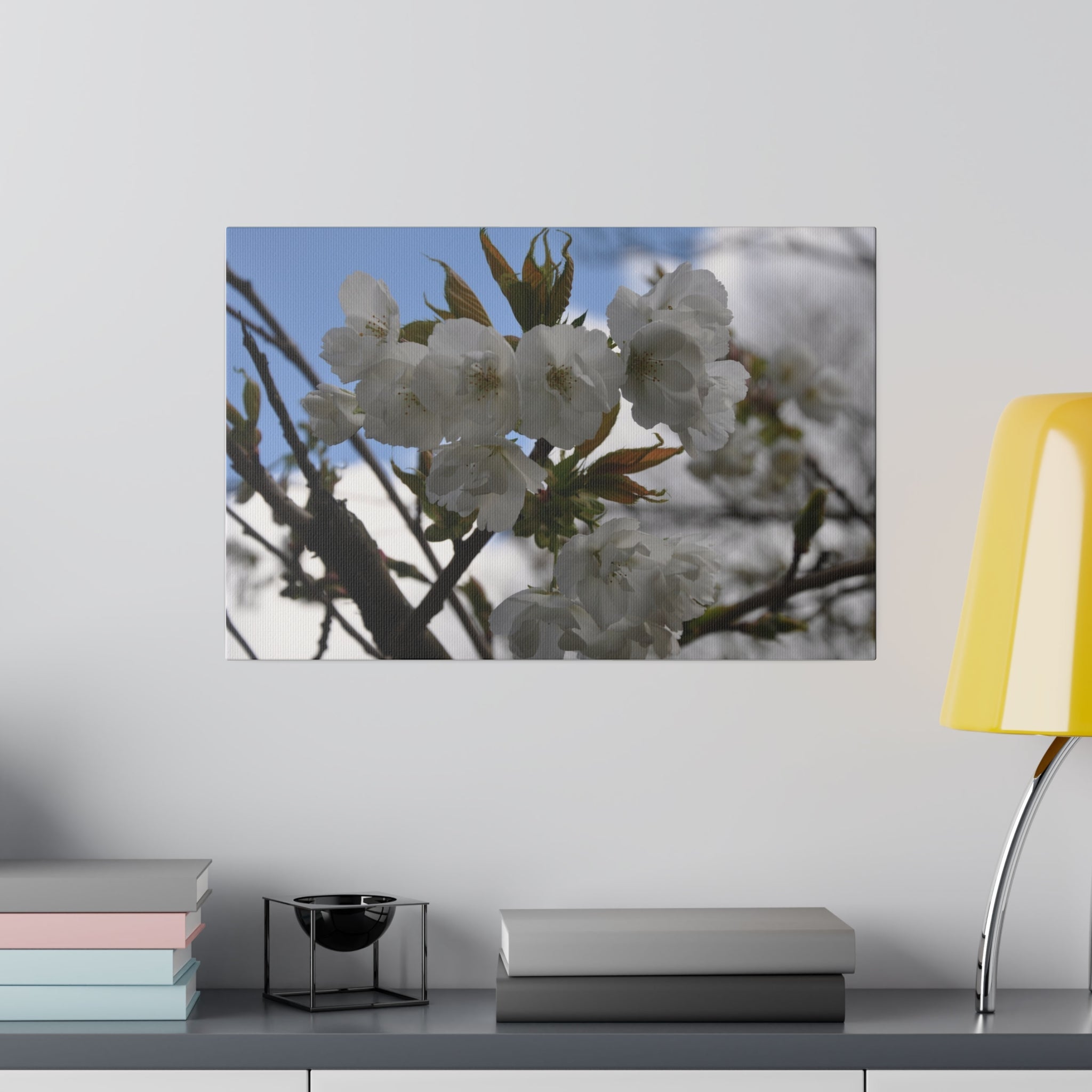 Tree Blossom With Blue Sky And Cloud Canvas - The Trio Synergize Group