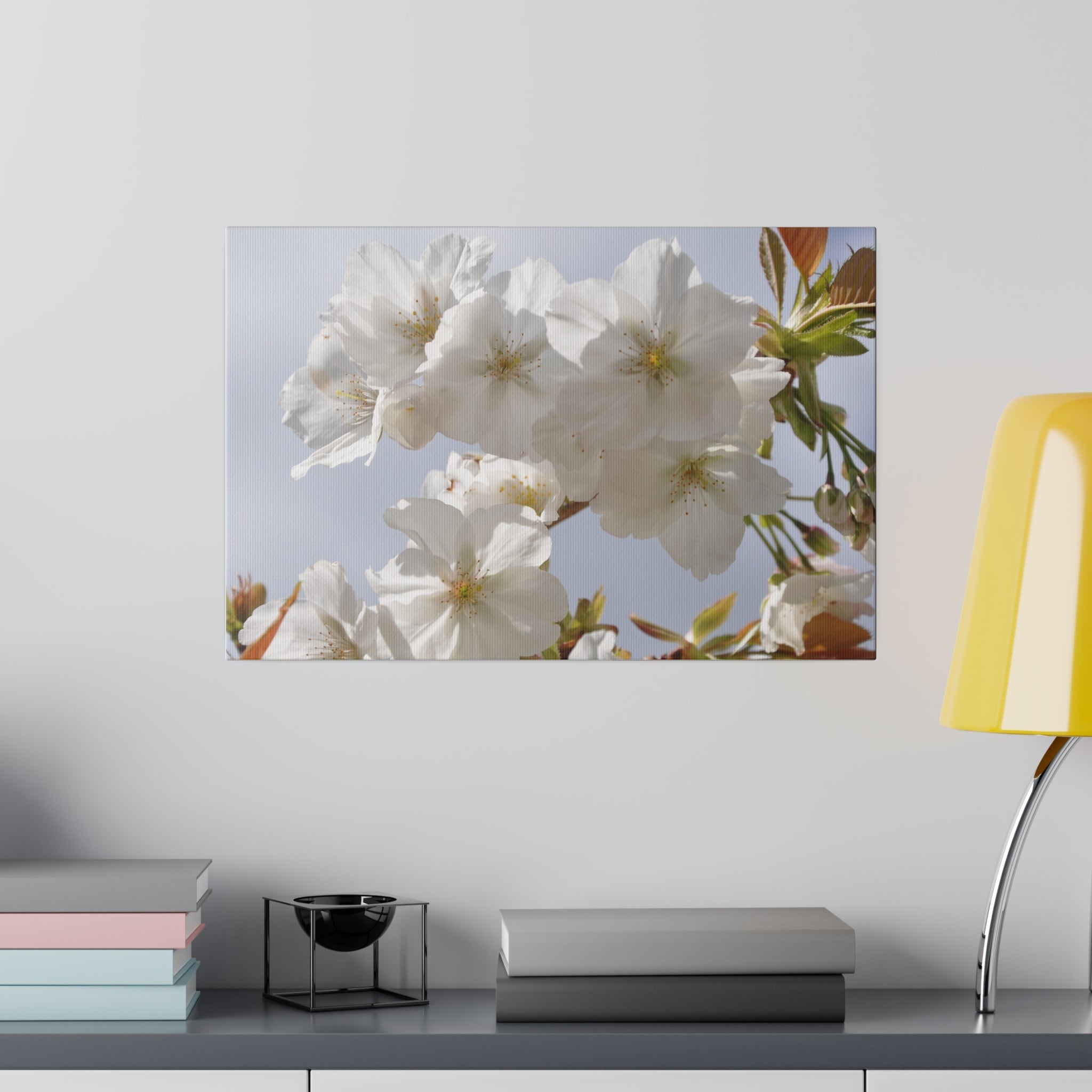 Beautiful White Tree Blossom Close Up Canvas - The Trio Synergize Group