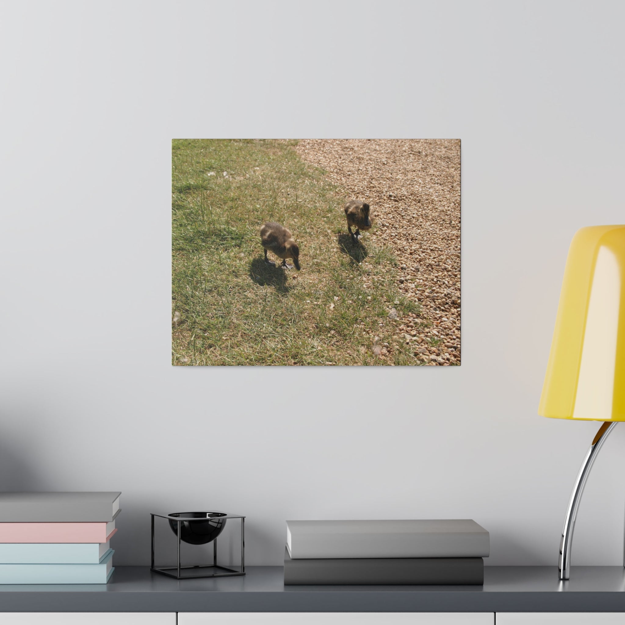 Two Ducklings Waddling Forward Canvas - The Trio Synergize Group