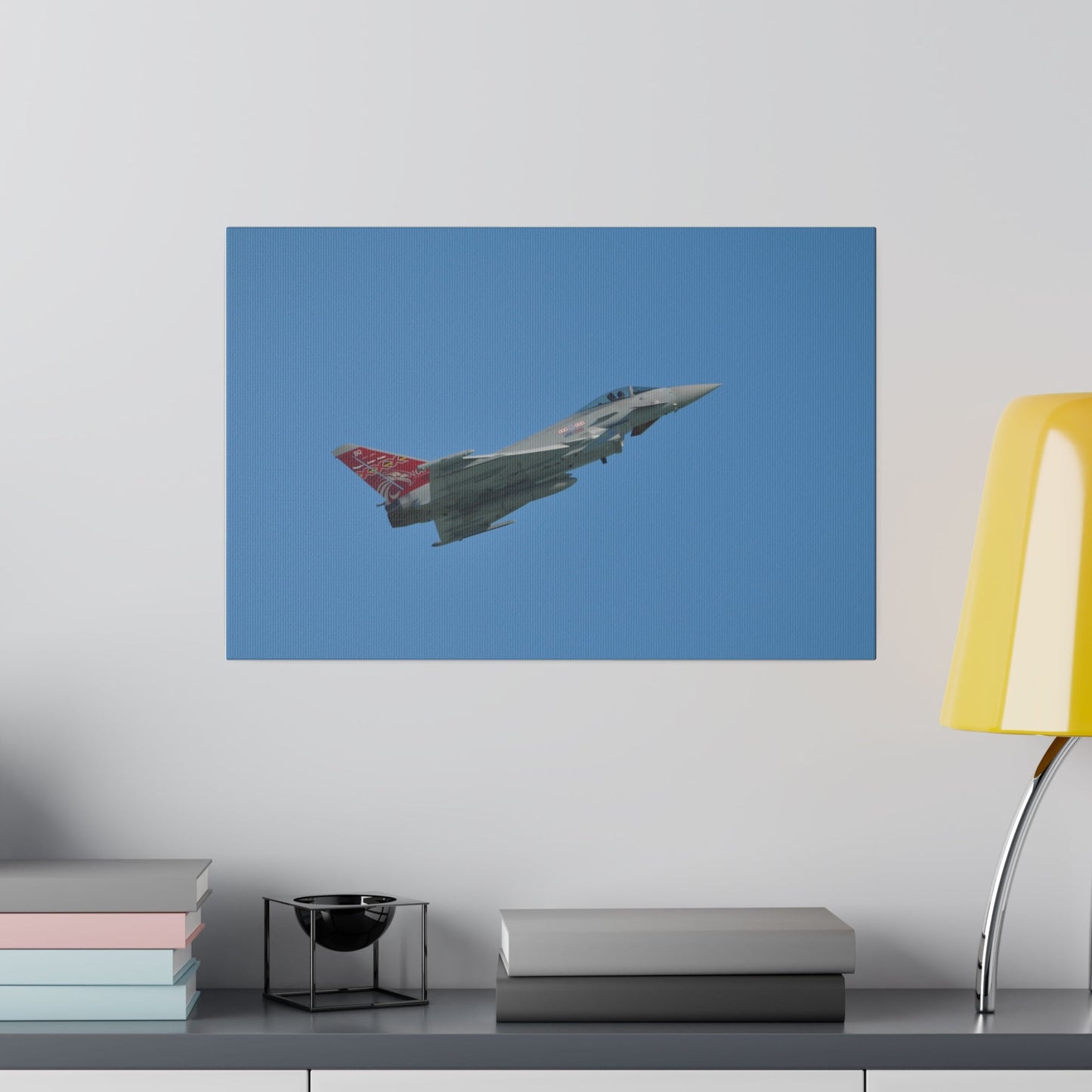 Typhoon Flying From The Left Side View Close Up, Matte Canvas, Stretched, 0.75" - The Trio Synergize Group