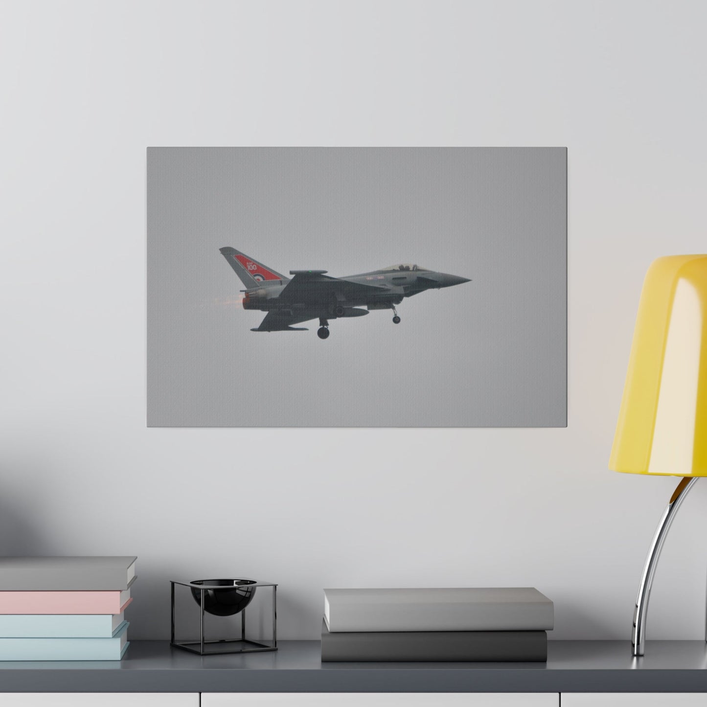 Typhoon Landing Gear Down & Afterburners On Close Up Canvas - The Trio Synergize Group