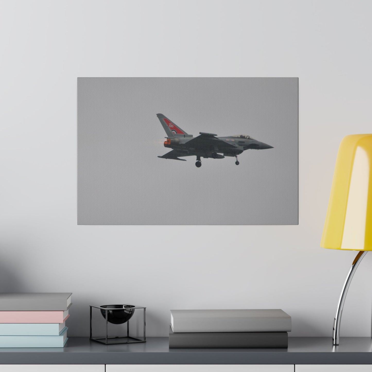 Typhoon Landing Gear Down & Afterburners Close Up Canvas - The Trio Synergize Group