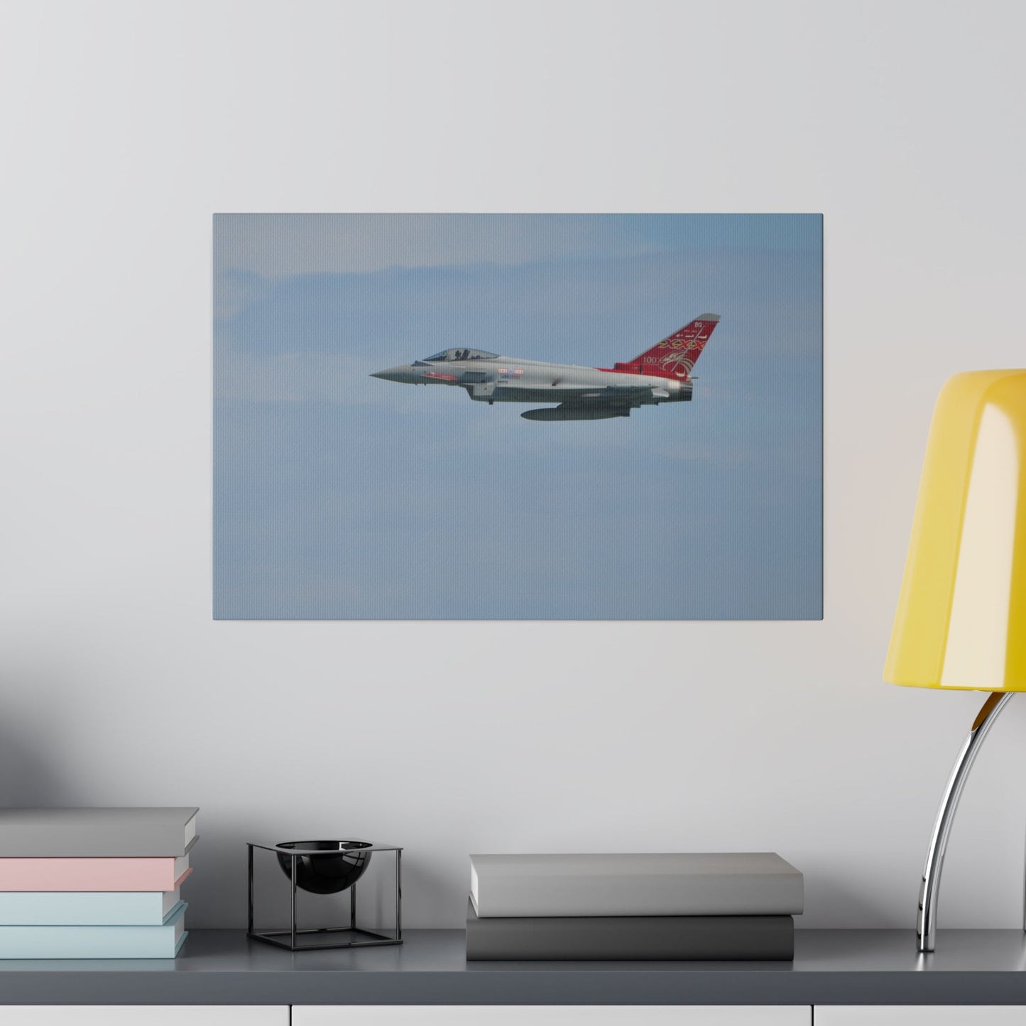 Typhoon Flying From The Right Straight Close Up, Matte Canvas, Stretched, 0.75" - The Trio Synergize Group