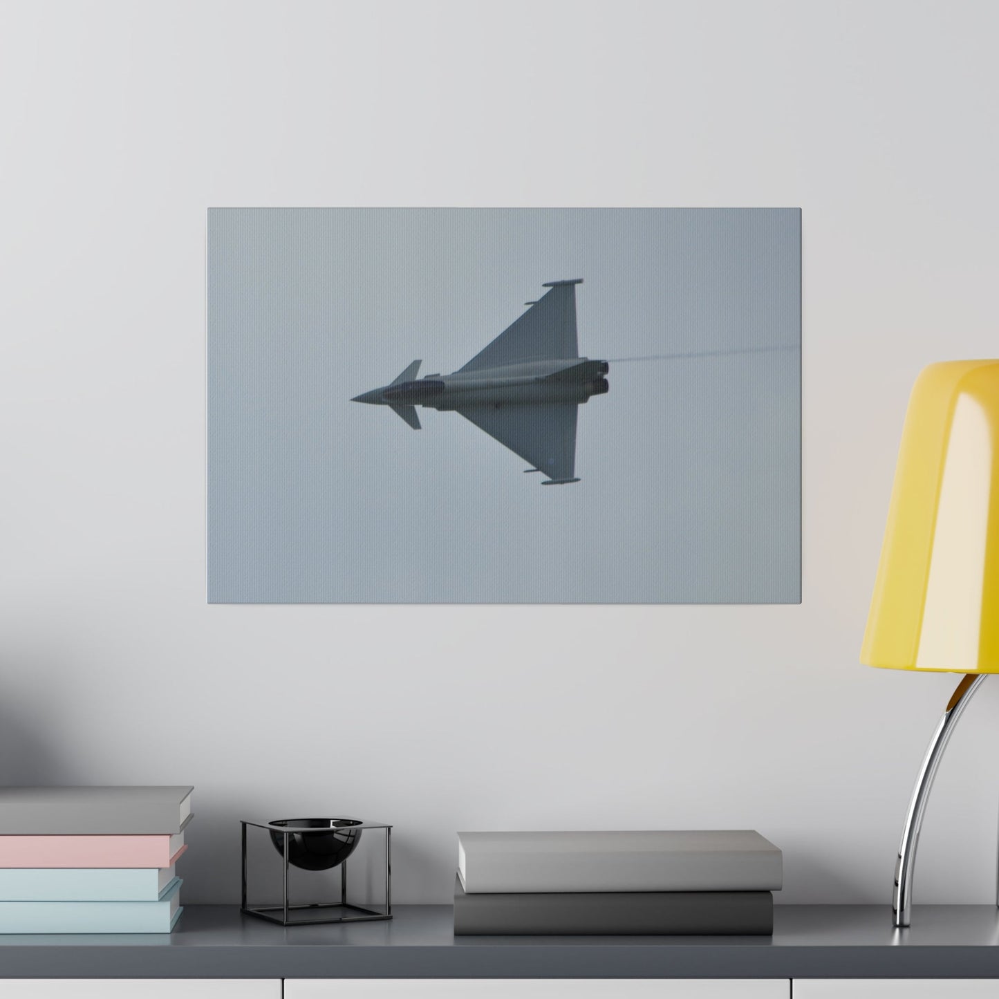 Typhoon Flying With Top View Close Up With Some Smoke Canvas - The Trio Synergize Group